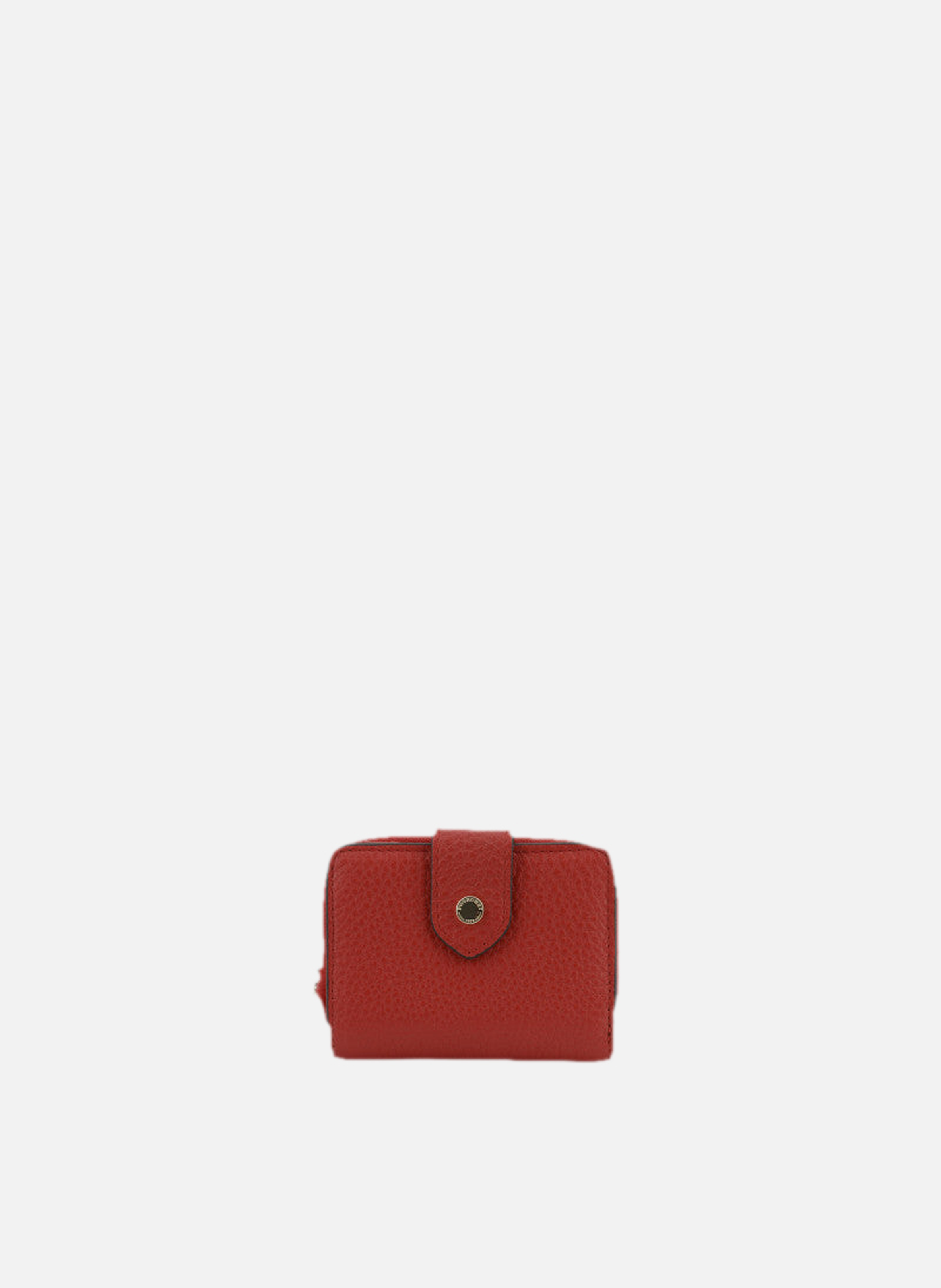 Club | porte monnaie à rabat en cuir de veau  Rouge vif