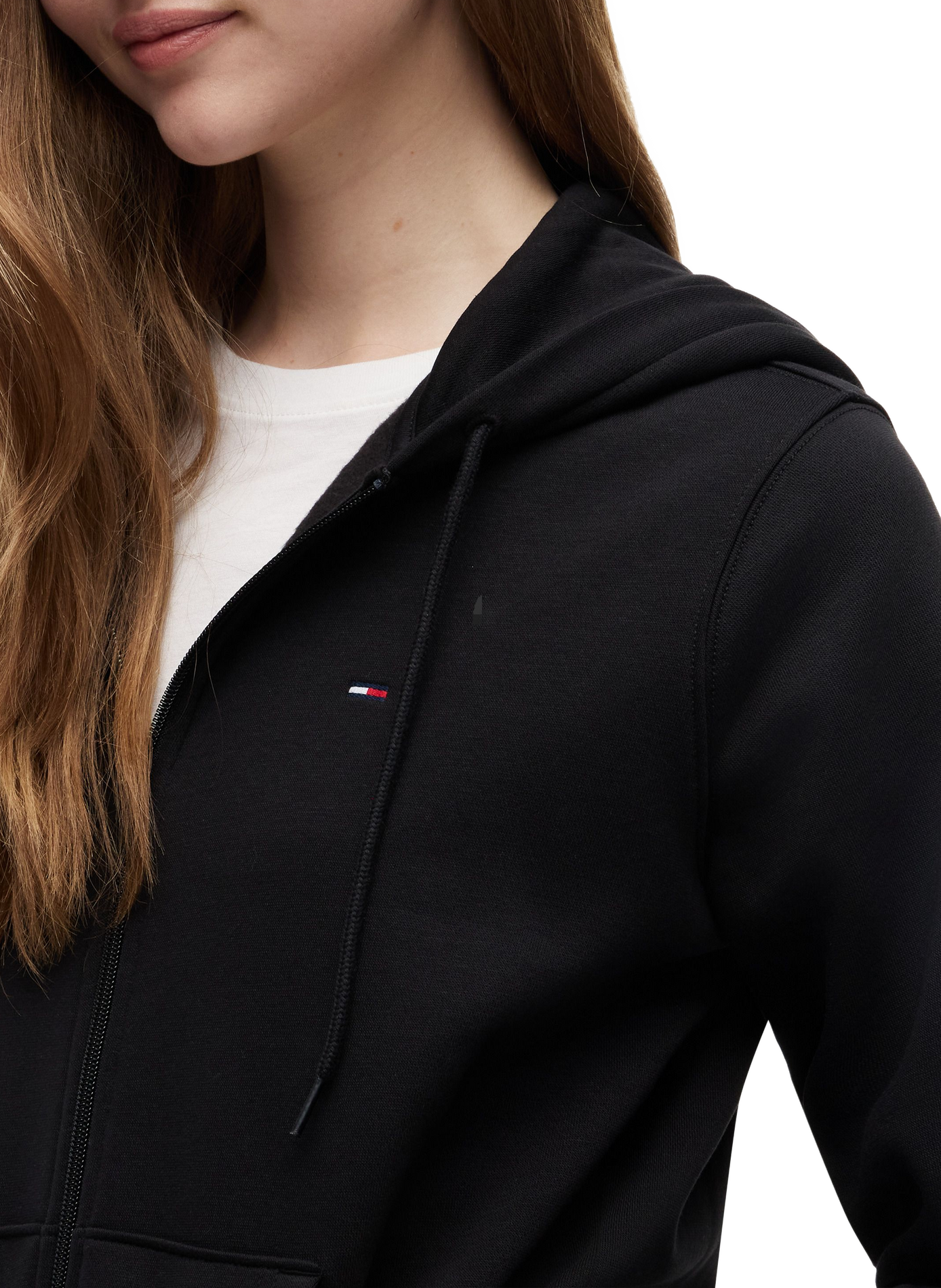 Hoodie à capuche en coton mélangé TOMMY HILFIGER Noir