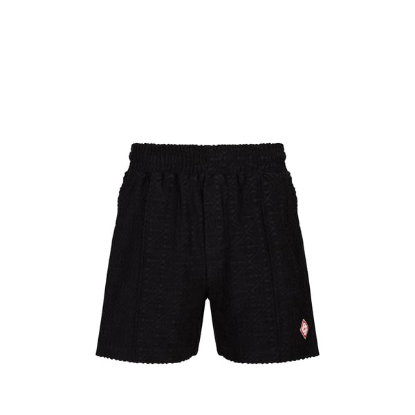 Short texturé en tissu éponge en coton mélangé Short texturé en tissu éponge en coton mélangé
