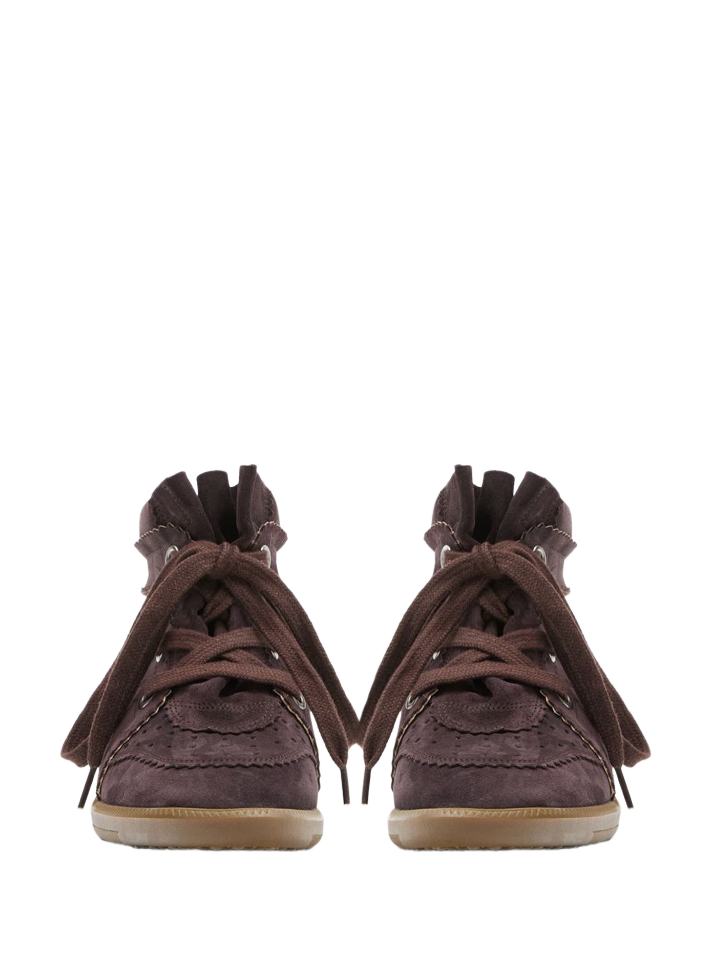 Baskets compensées Bobby en cuir  ISABEL MARANT Marron