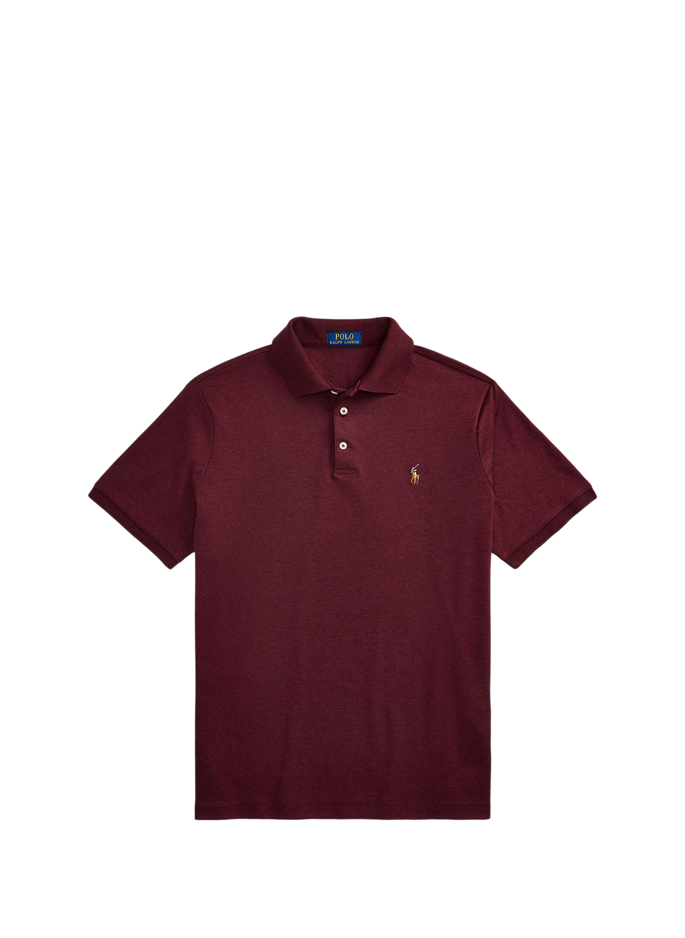 Gerader Polo aus Baumwollpiqué POLO RALPH LAUREN Rot