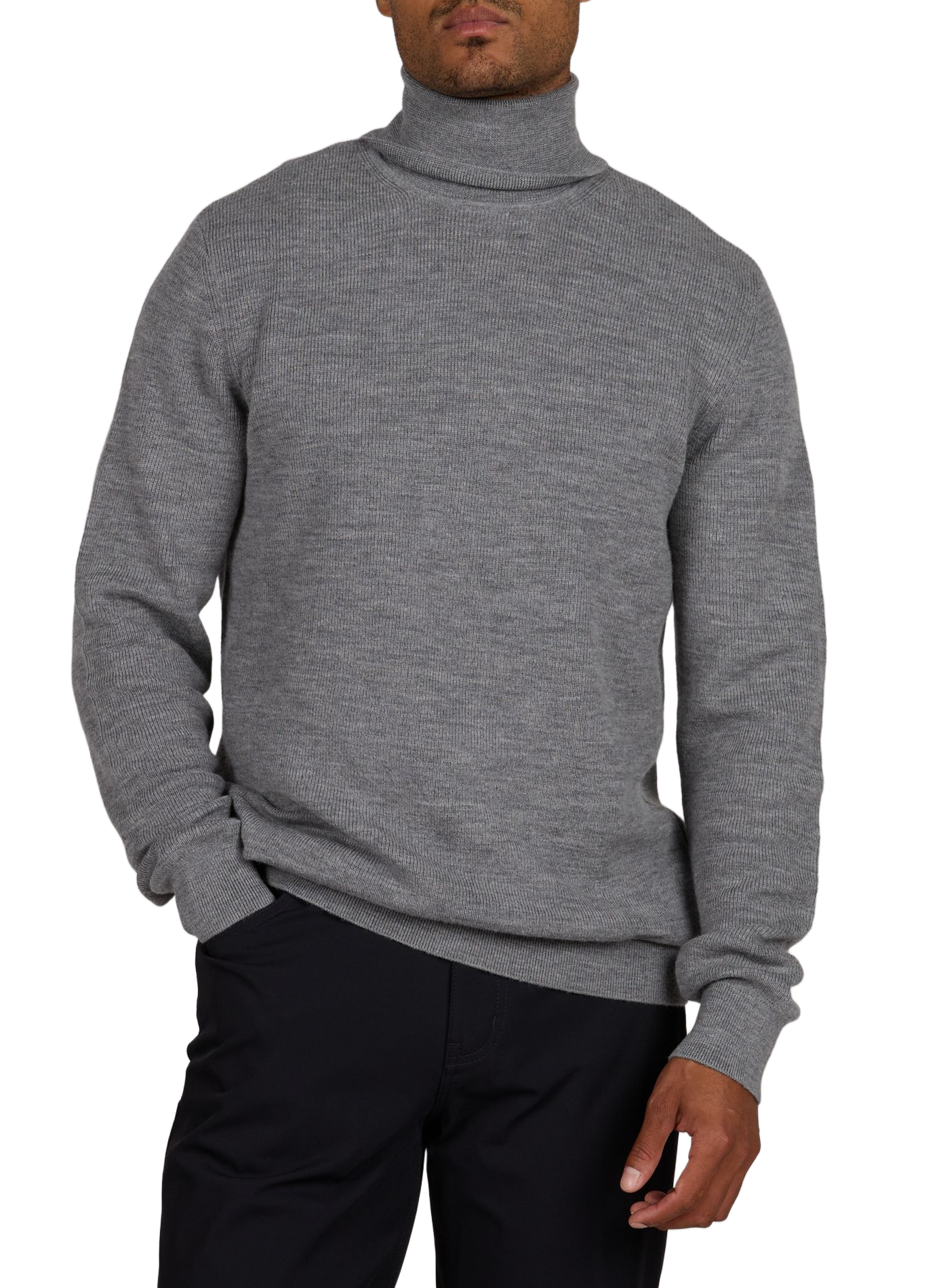 Wool polo neck sweater EMPORIO ARMANI Grey