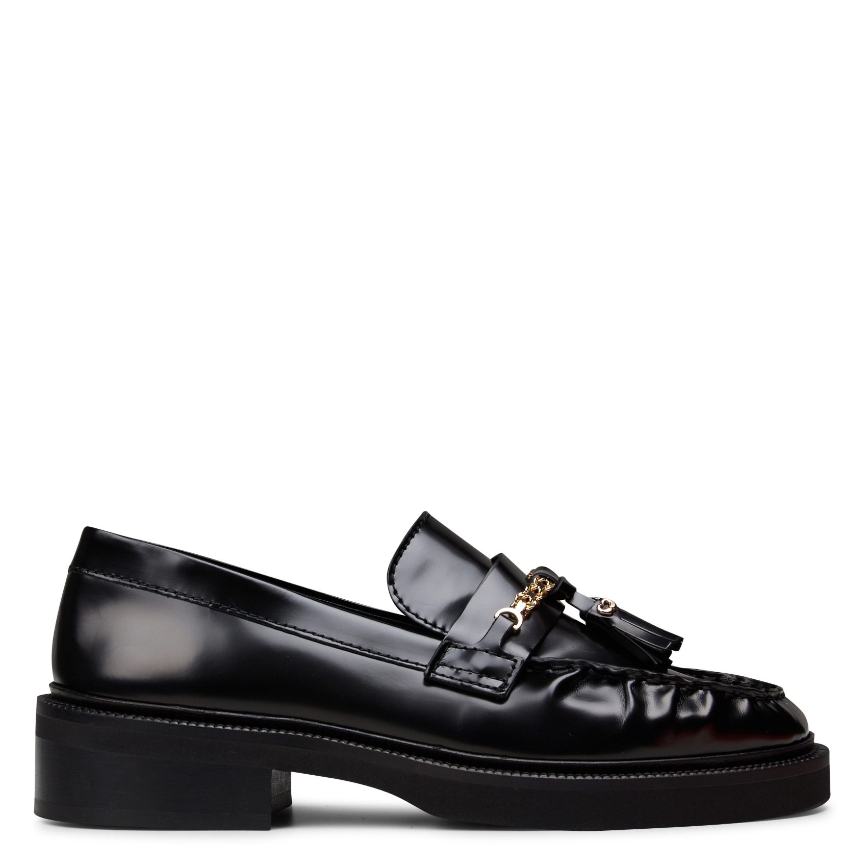 Mocassins en cuir MAJE Noir