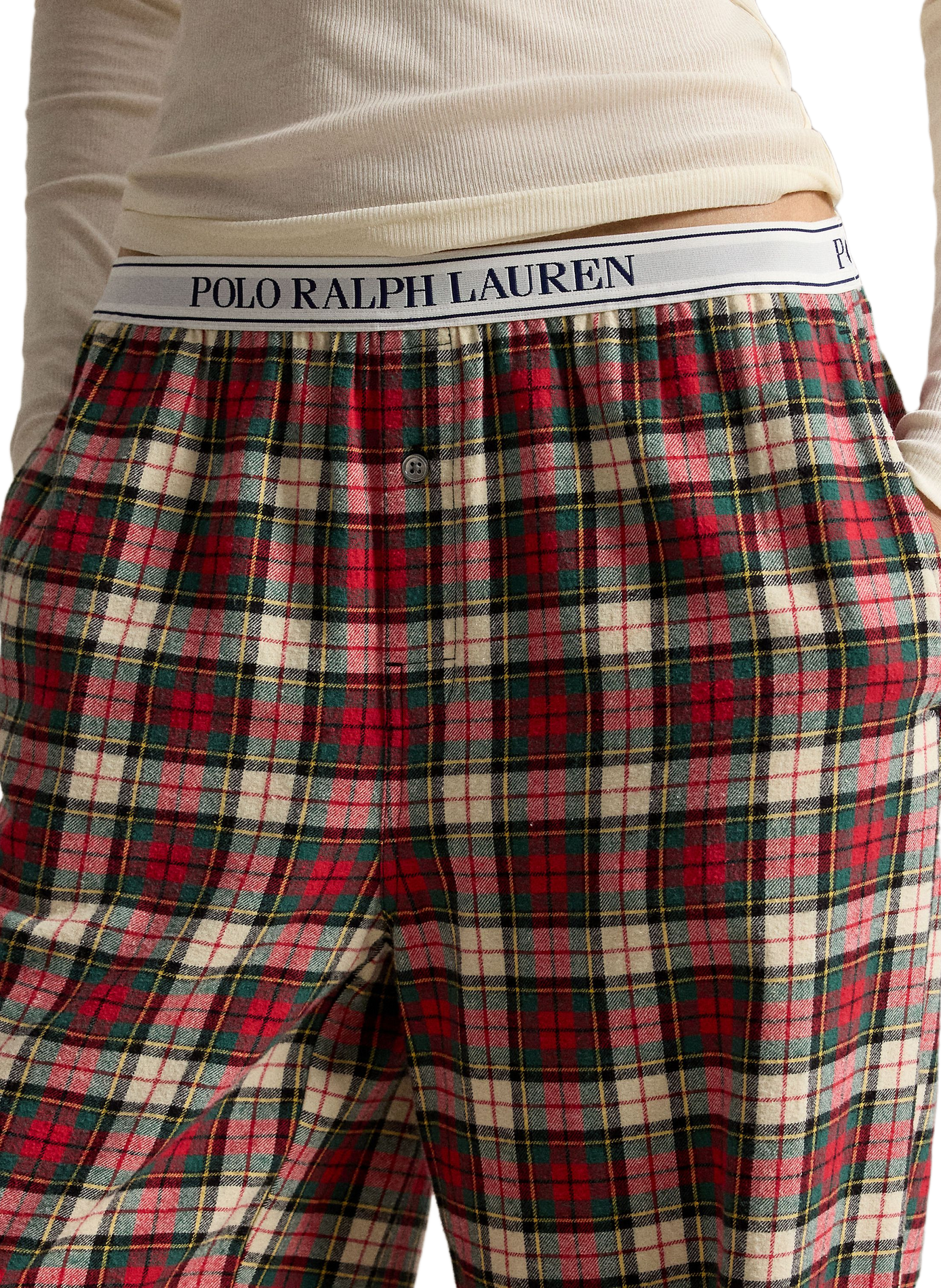 Pantalon de pyjama à carreaux en coton POLO RALPH LAUREN Rouge