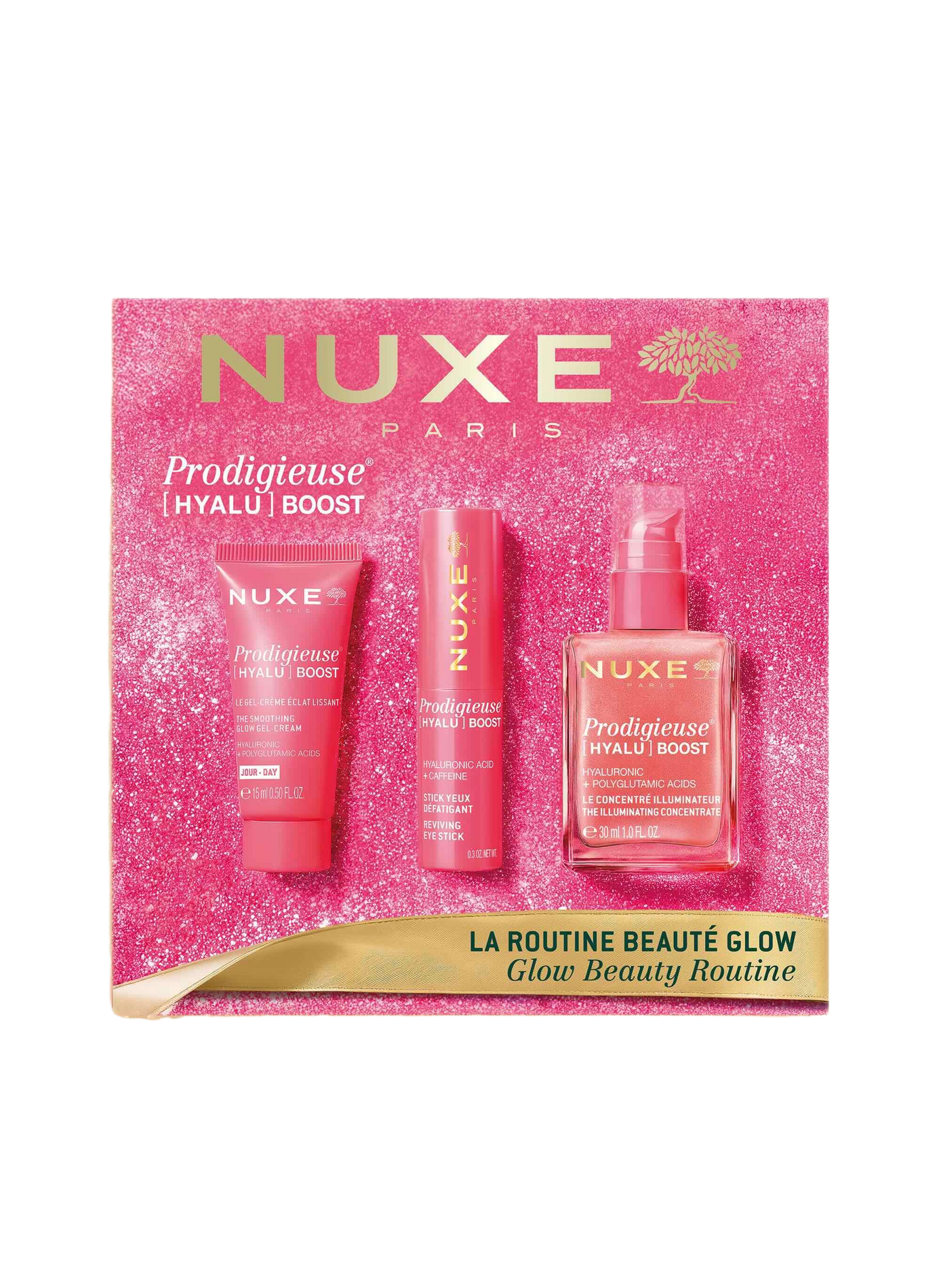 Prodigieuse® [HYALU] Boost Christmas Gift Set The Glow Beauty Routine NUXE No color