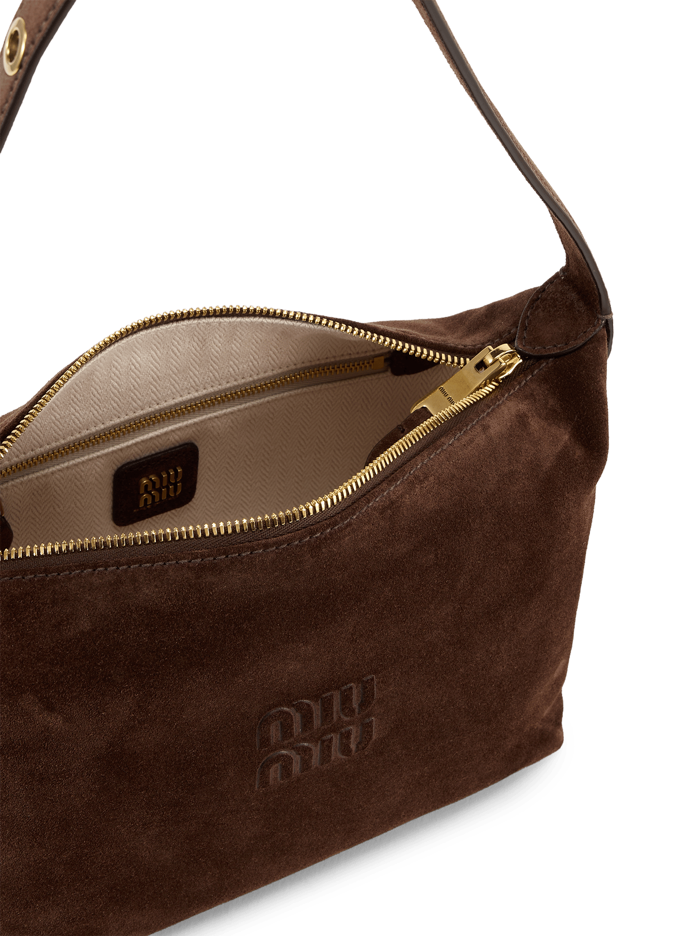 Spirit-tas van suèdeleer MIU MIU Bruin