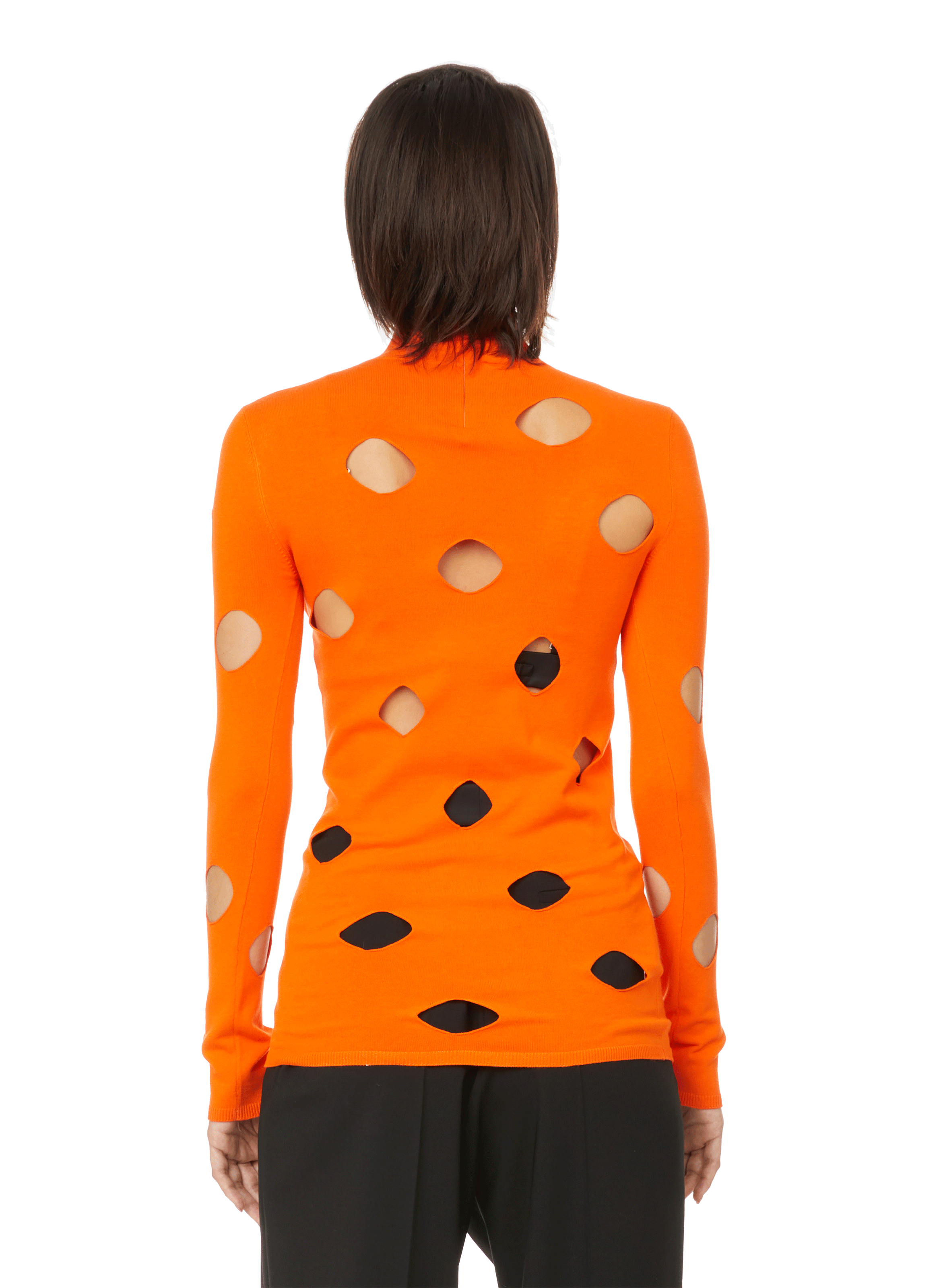 Strickpullover mit Ausschnitten PRADA Orange