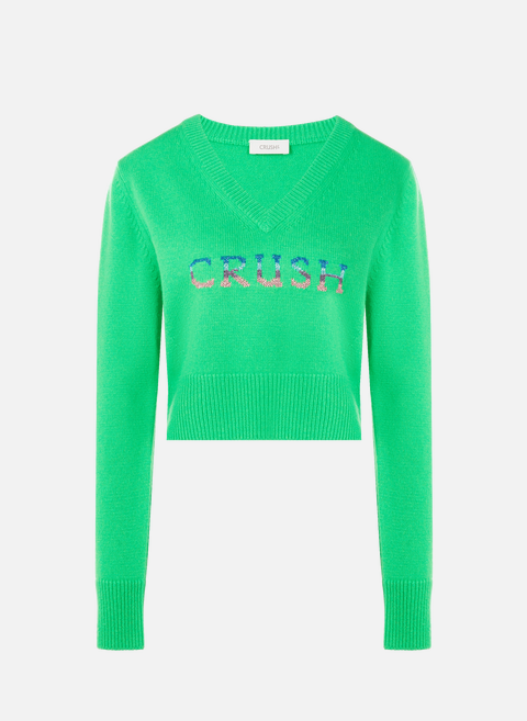 Short cashmere sweater GreenCRUSH COLLECTION 