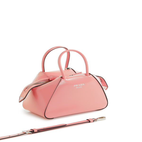 Prada Leather Handbag In Pink