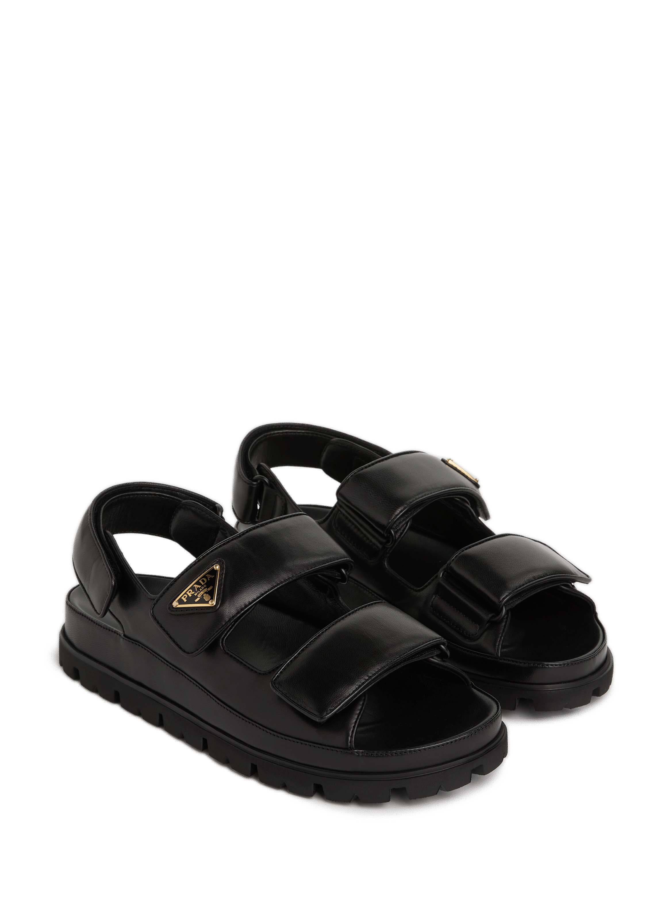 Leather sandals  PRADA Black