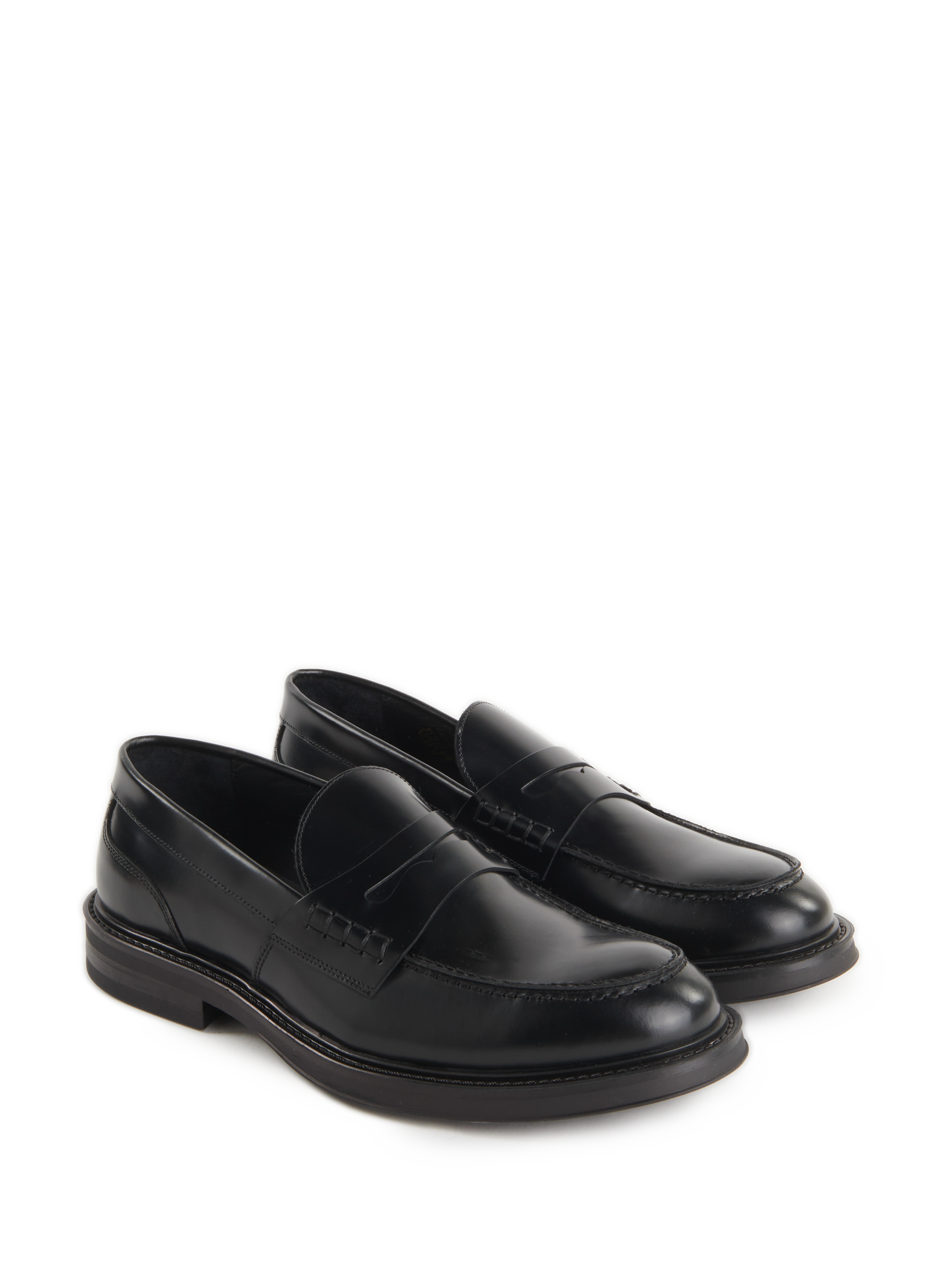 Calfskin leather loafers SAISON 1865 Black