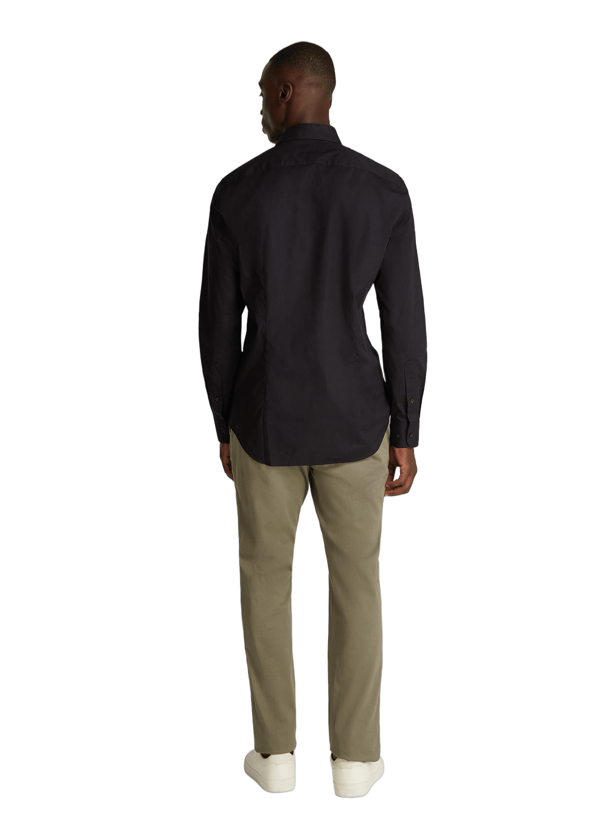 Fitted cotton shirt TOMMY HILFIGER Black