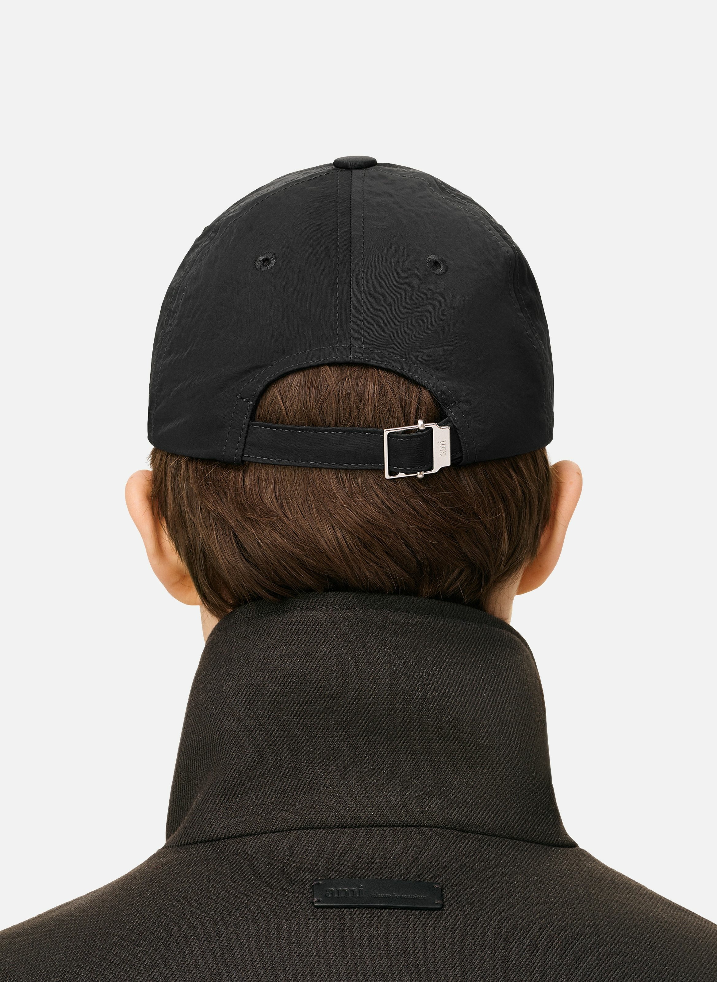 Casquette  ami de coeur en serge de nylon unisexe AMI PARIS Gris