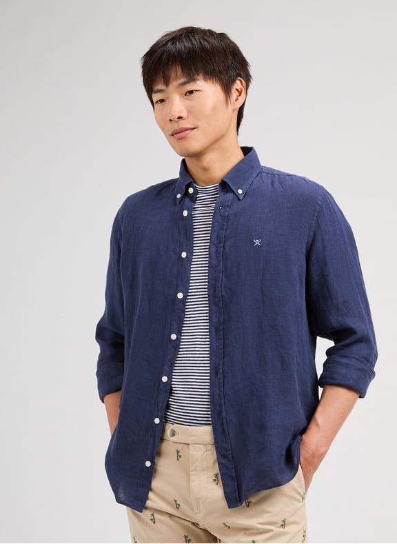 Linen shirt Blue by HACKETT HACKETT Linen shirt Blue