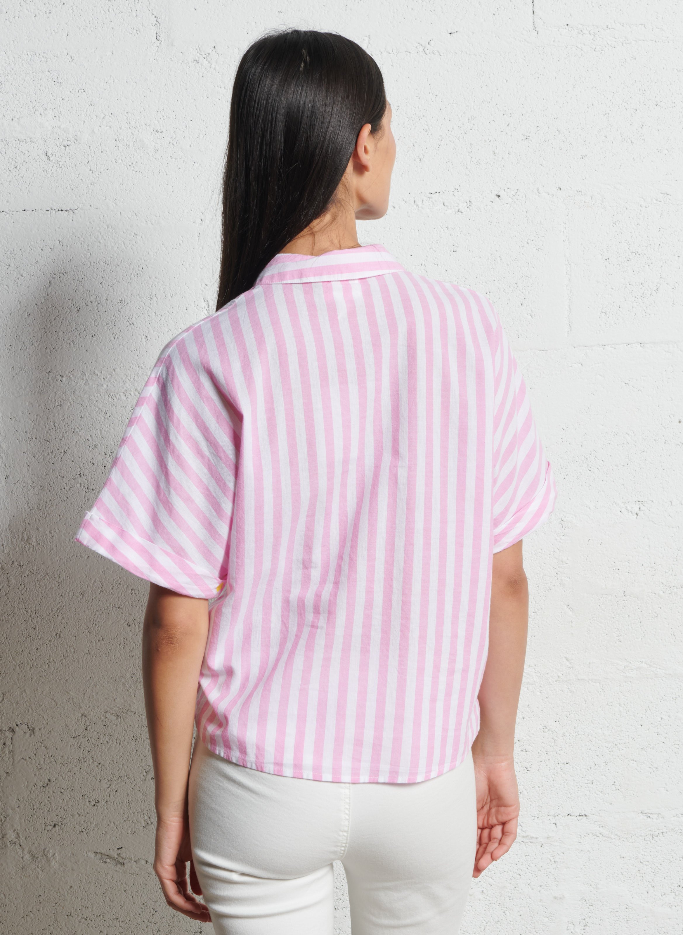 Chemise col classique en coton Sunset MAISON 123 Rose