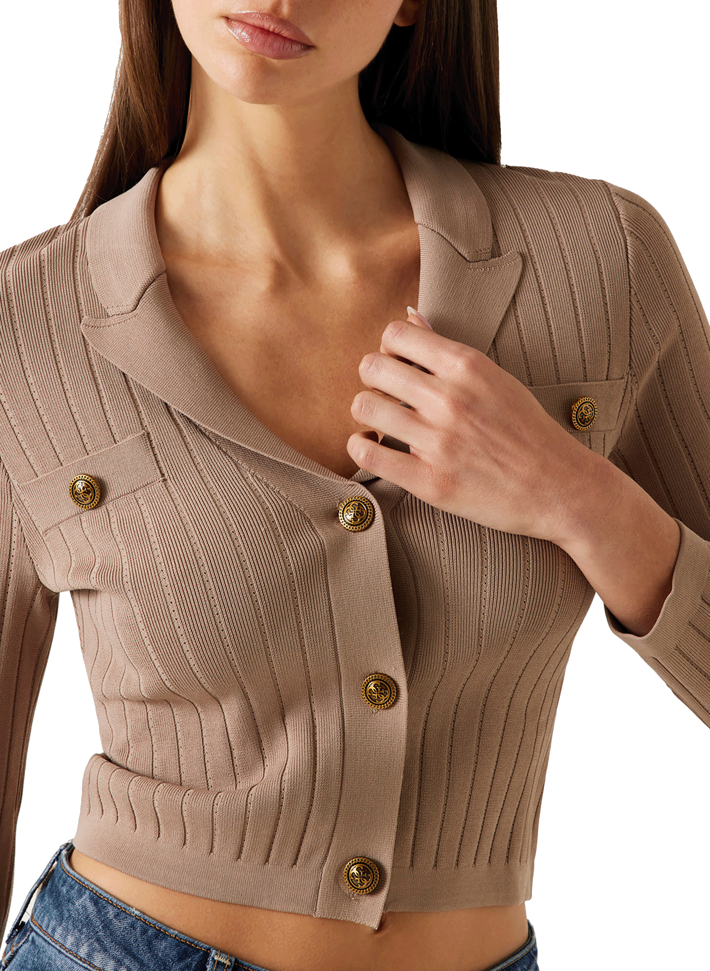 Black knit top - The Spy Uniform GUESS Brown