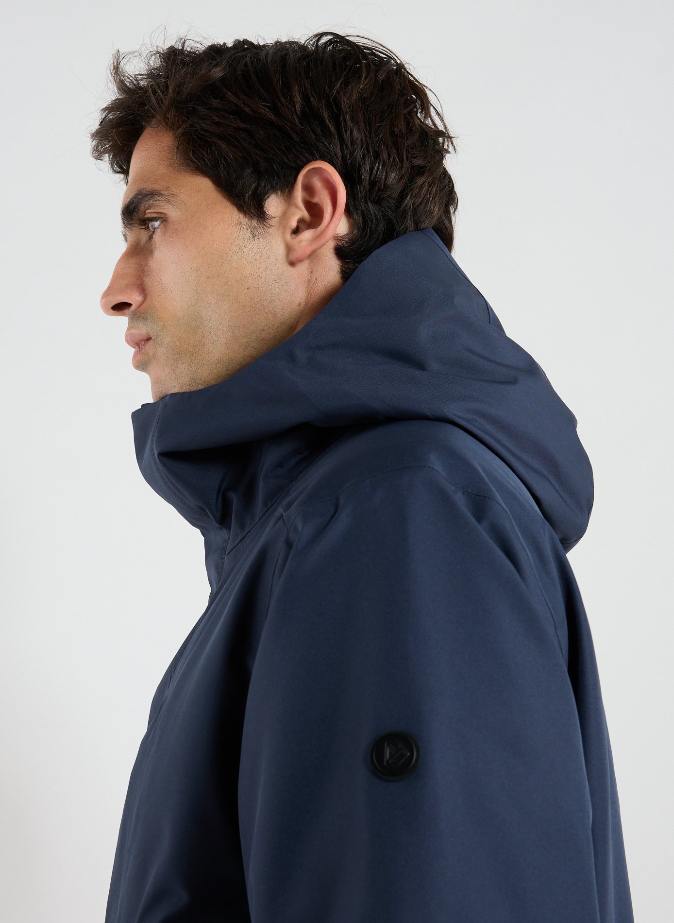 Parka droite à capuche mi-longue DIDRIKSONS Bleu
