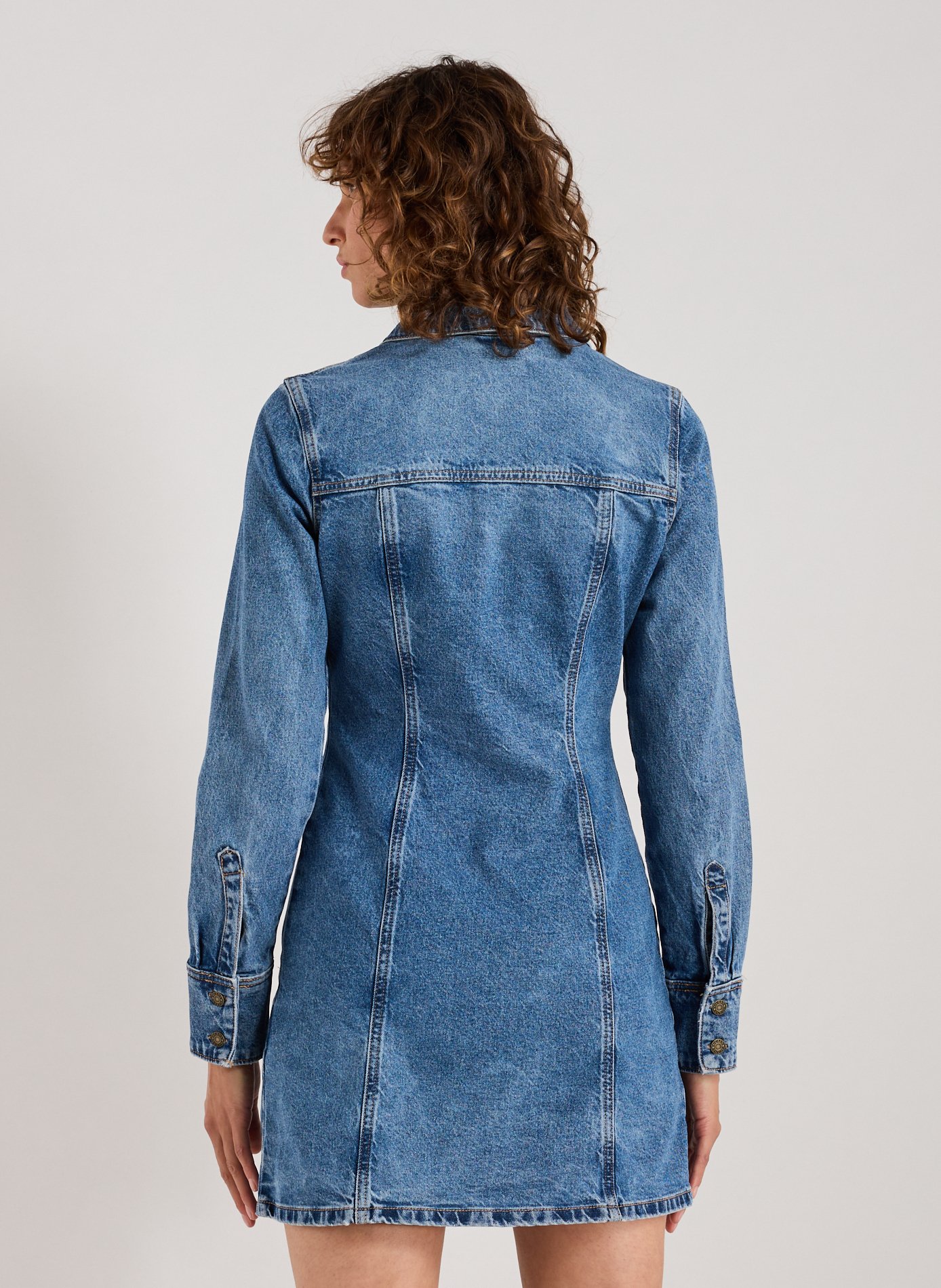 Denim mini dress GUESS Blue