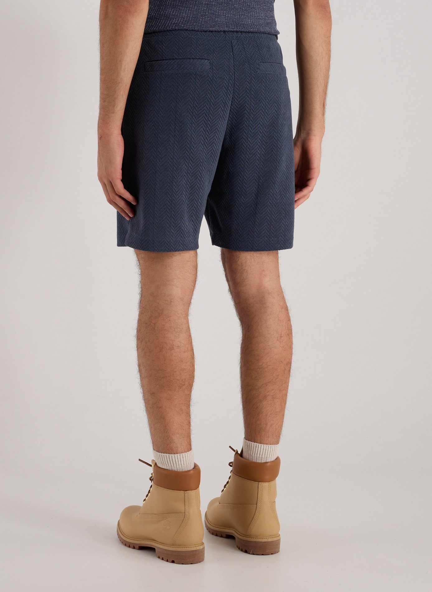 Textured Elastic Waist Shorts GUESS Blue