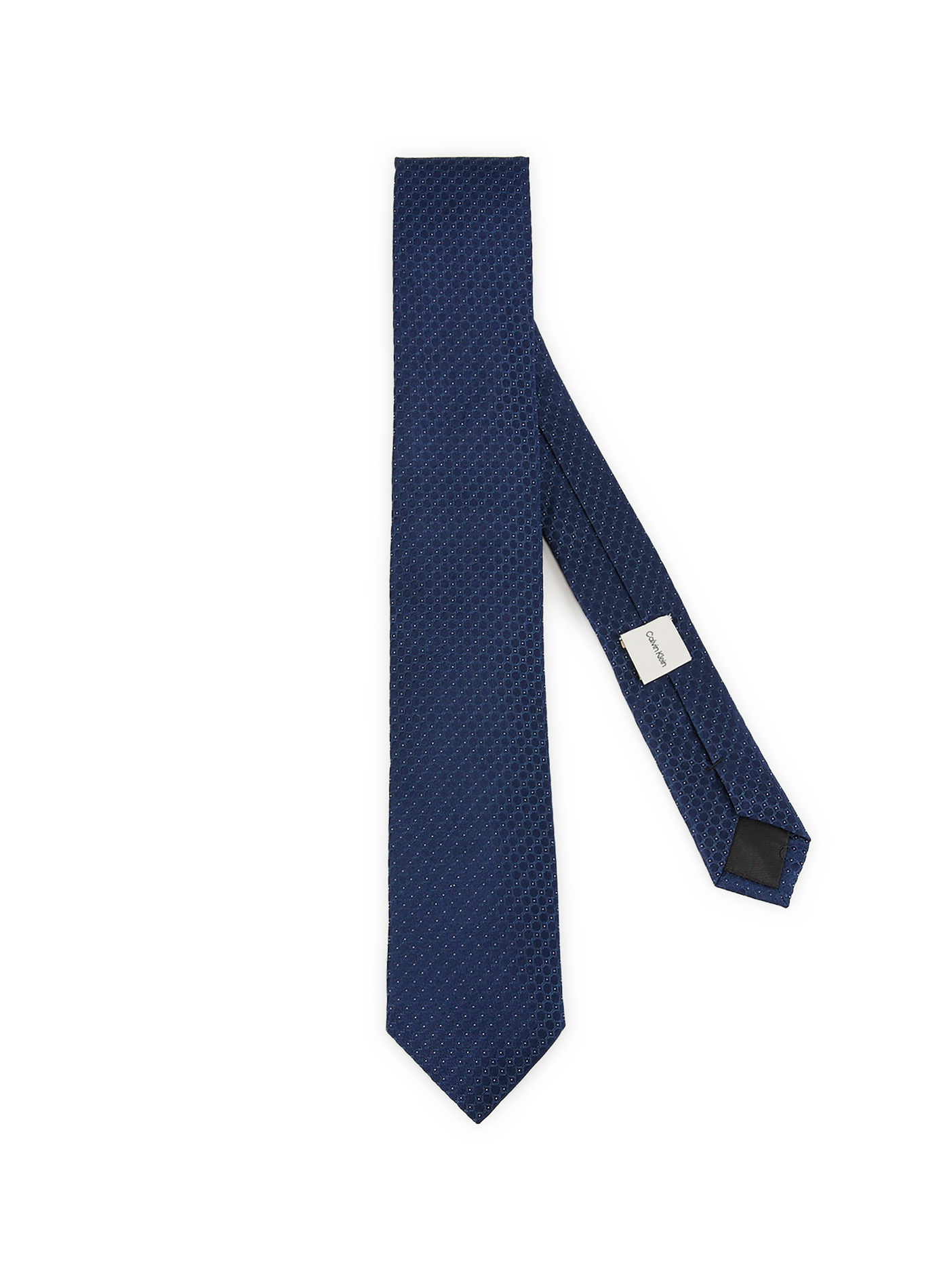 CALVIN KLEIN Cravate à motif en soie  Bleu