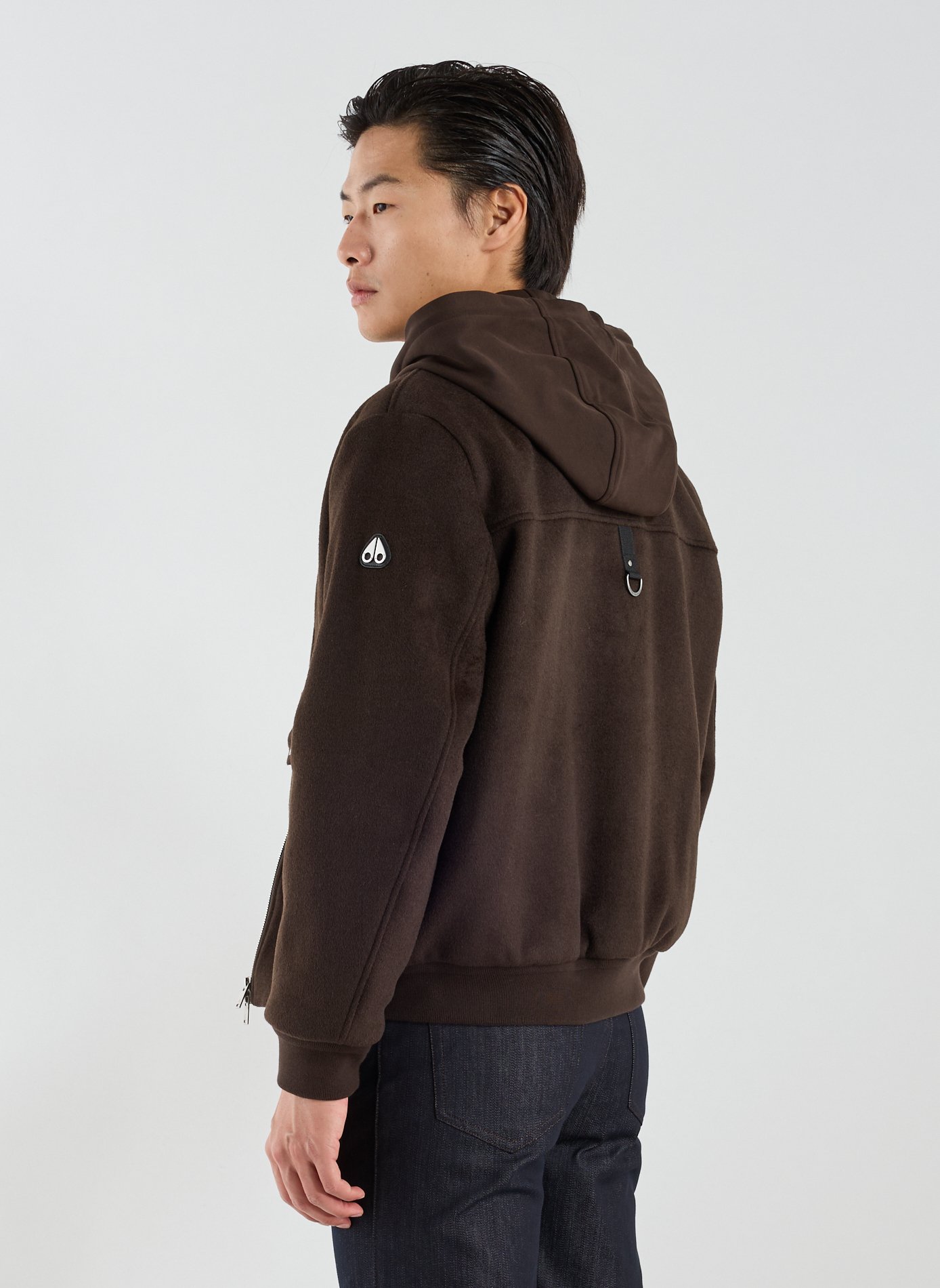 Oversized wool blend parka MOOSE KNUCKLES Brown