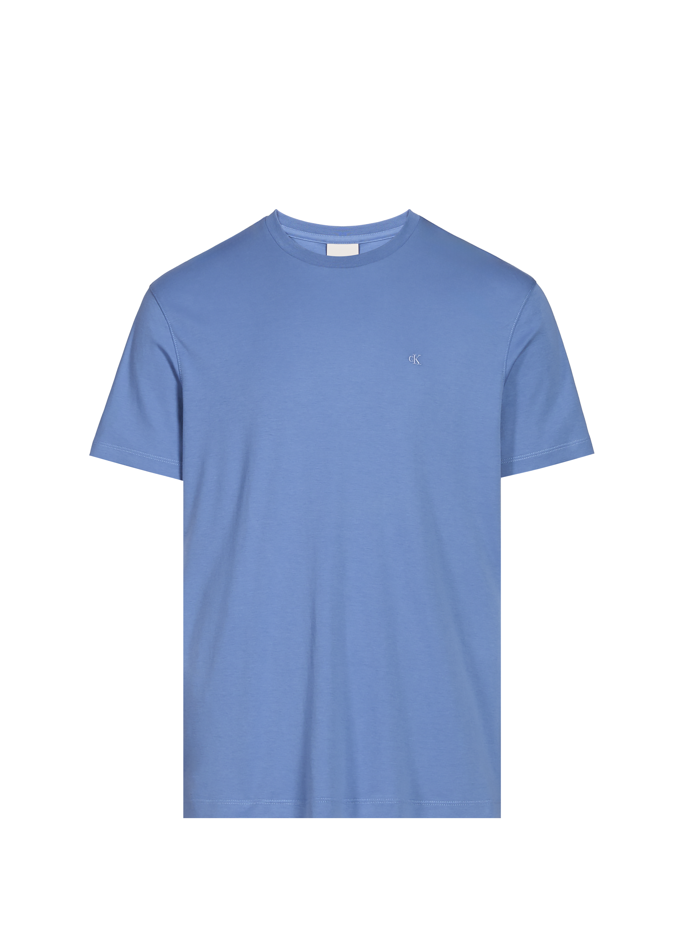 T-shirt col rond en coton CALVIN KLEIN Bleu