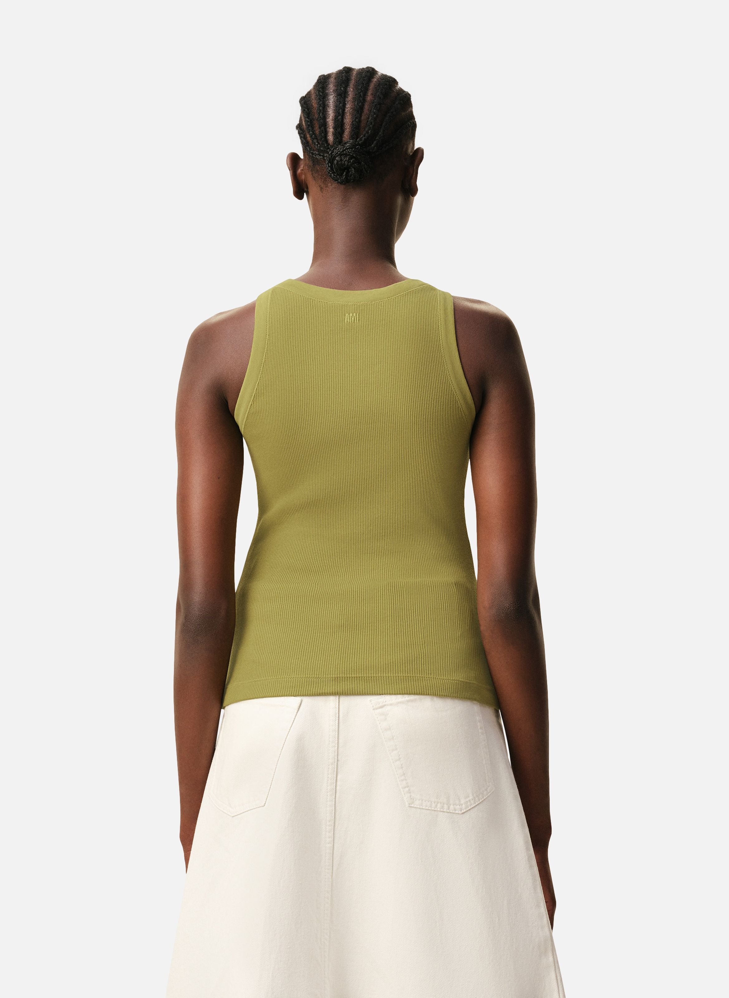 Debardeur ami de coeur en coton AMI PARIS Vert