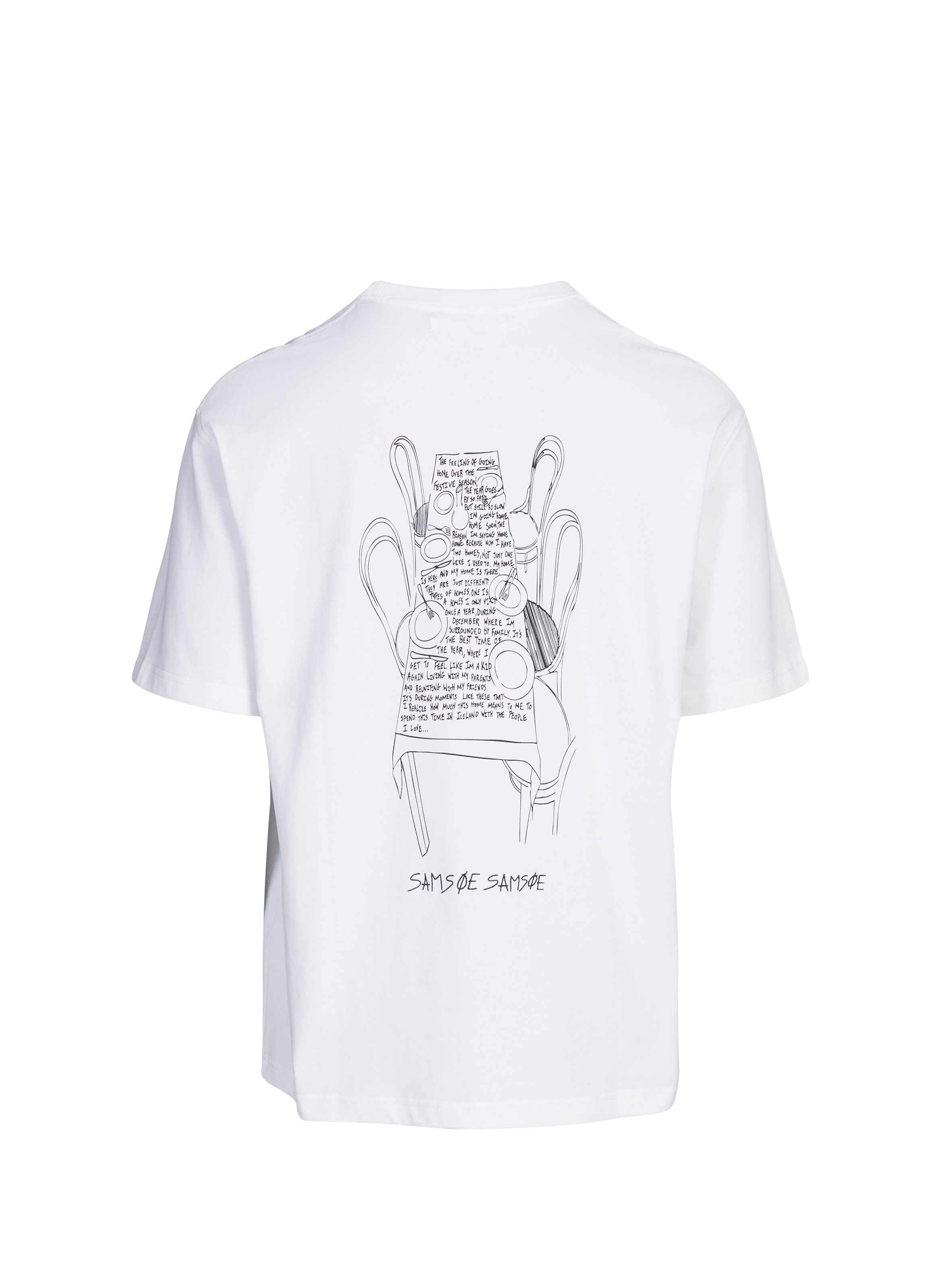 Printed T-shirt SAMSOE SAMSOE White