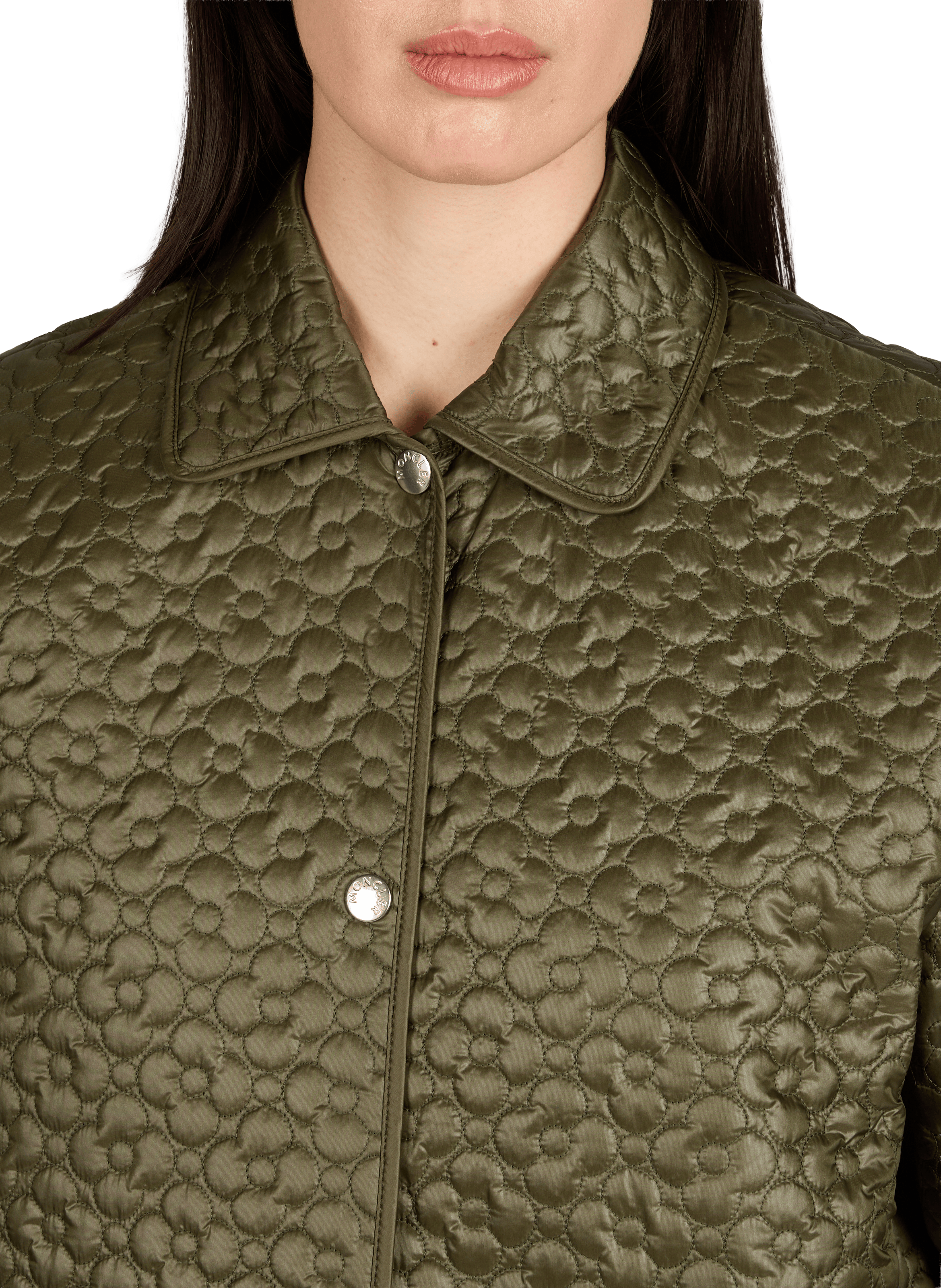 Top manches courtes matelassé MONCLER Vert