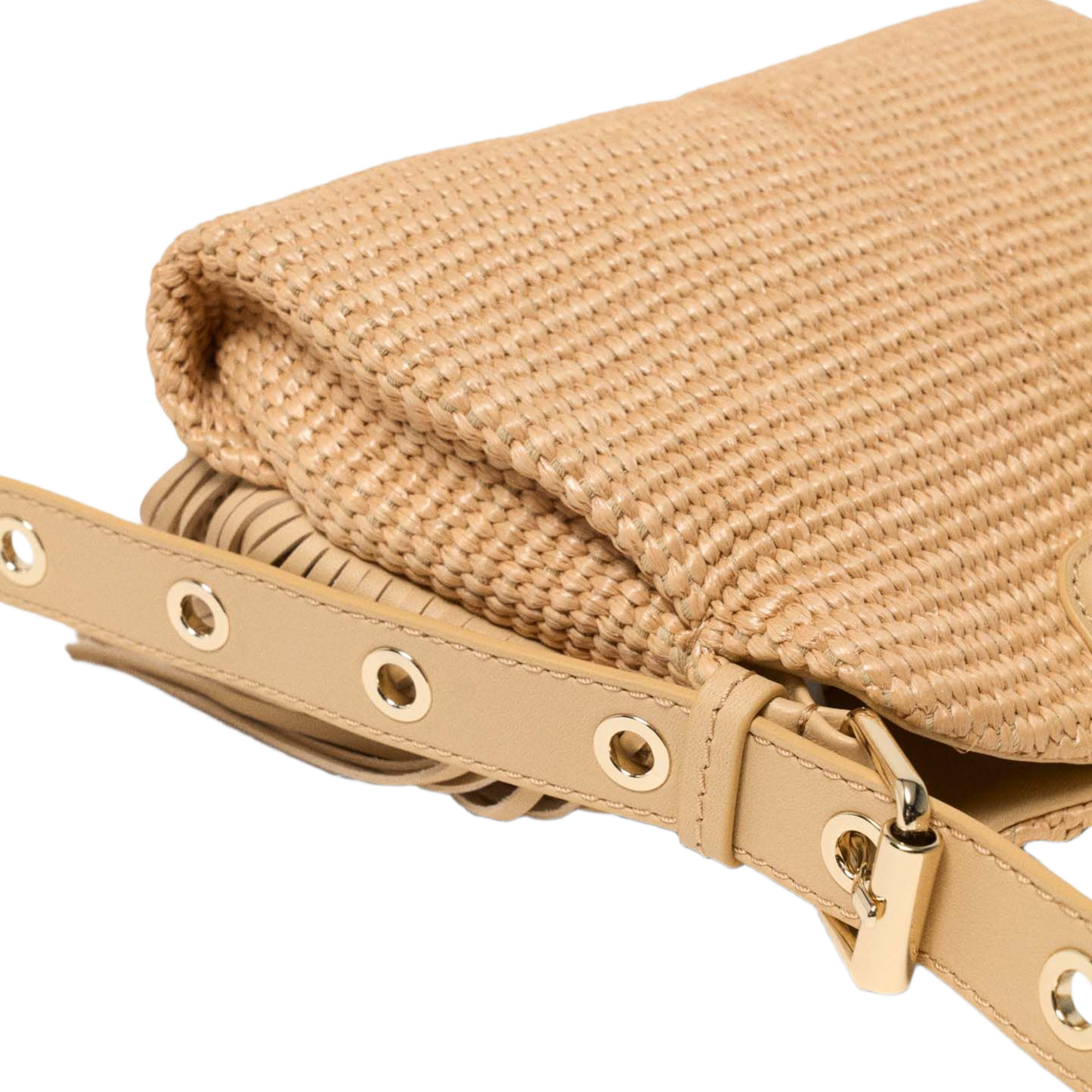 Sac bandoulière tressé miss m mini MAJE Beige