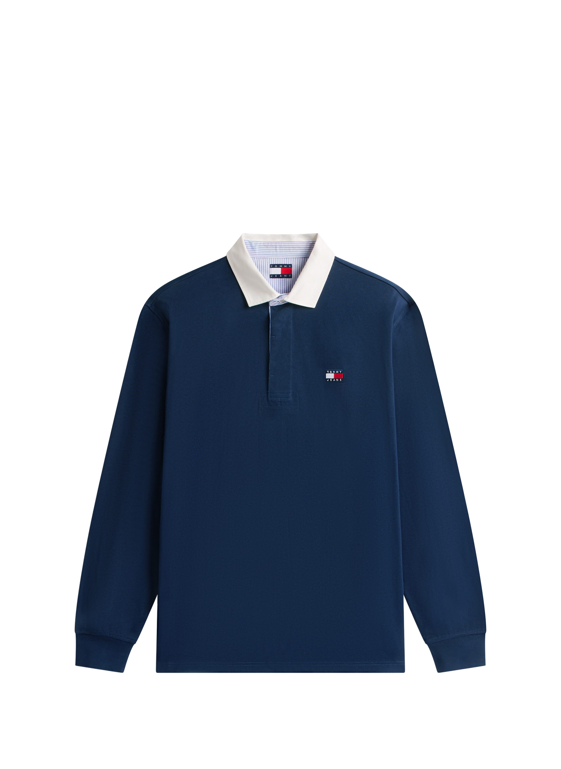 Long-sleeved cotton polo shirt TOMMY HILFIGER Blue