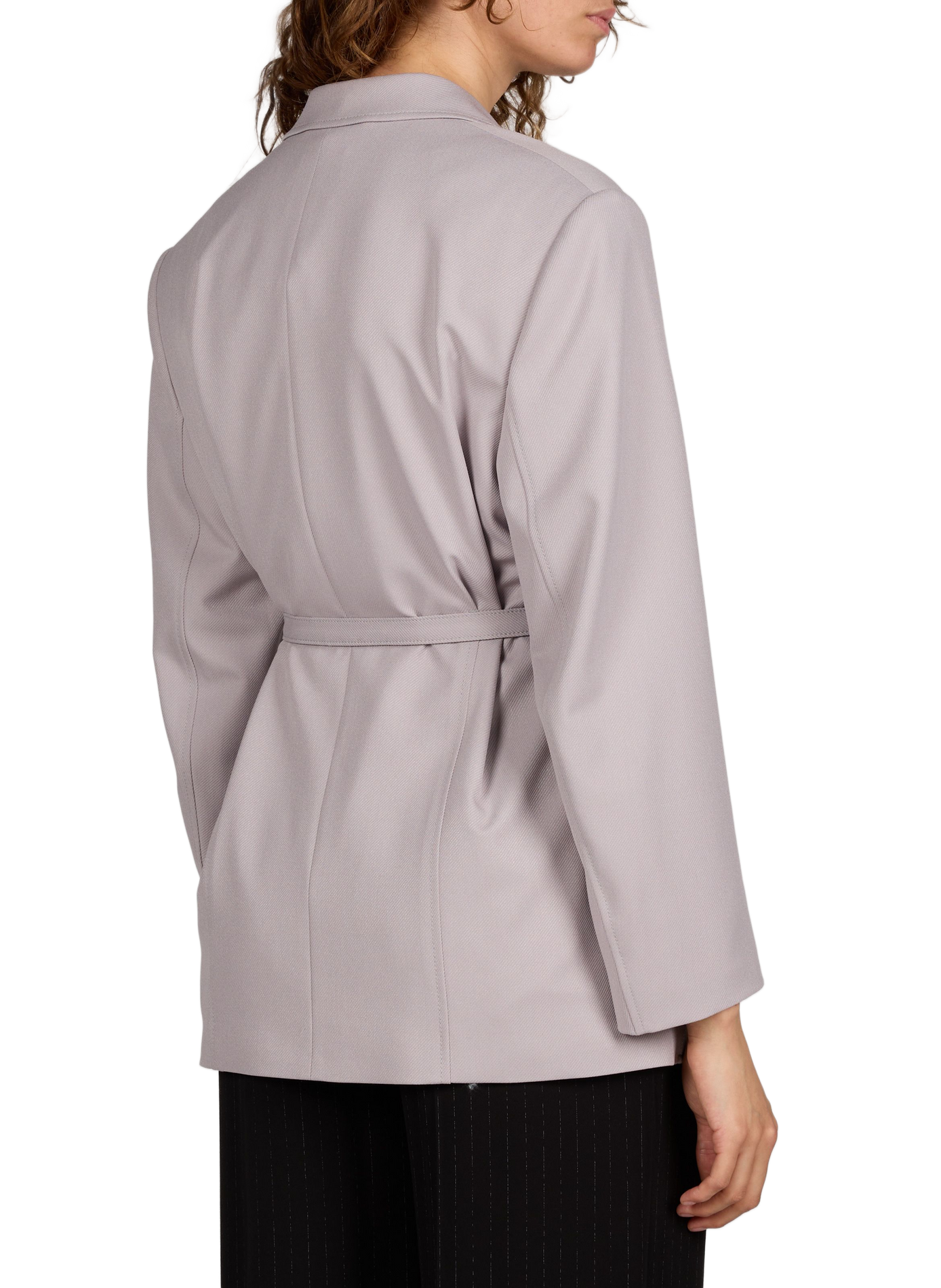 Veste col tailleur à ceinture BOSS Violet