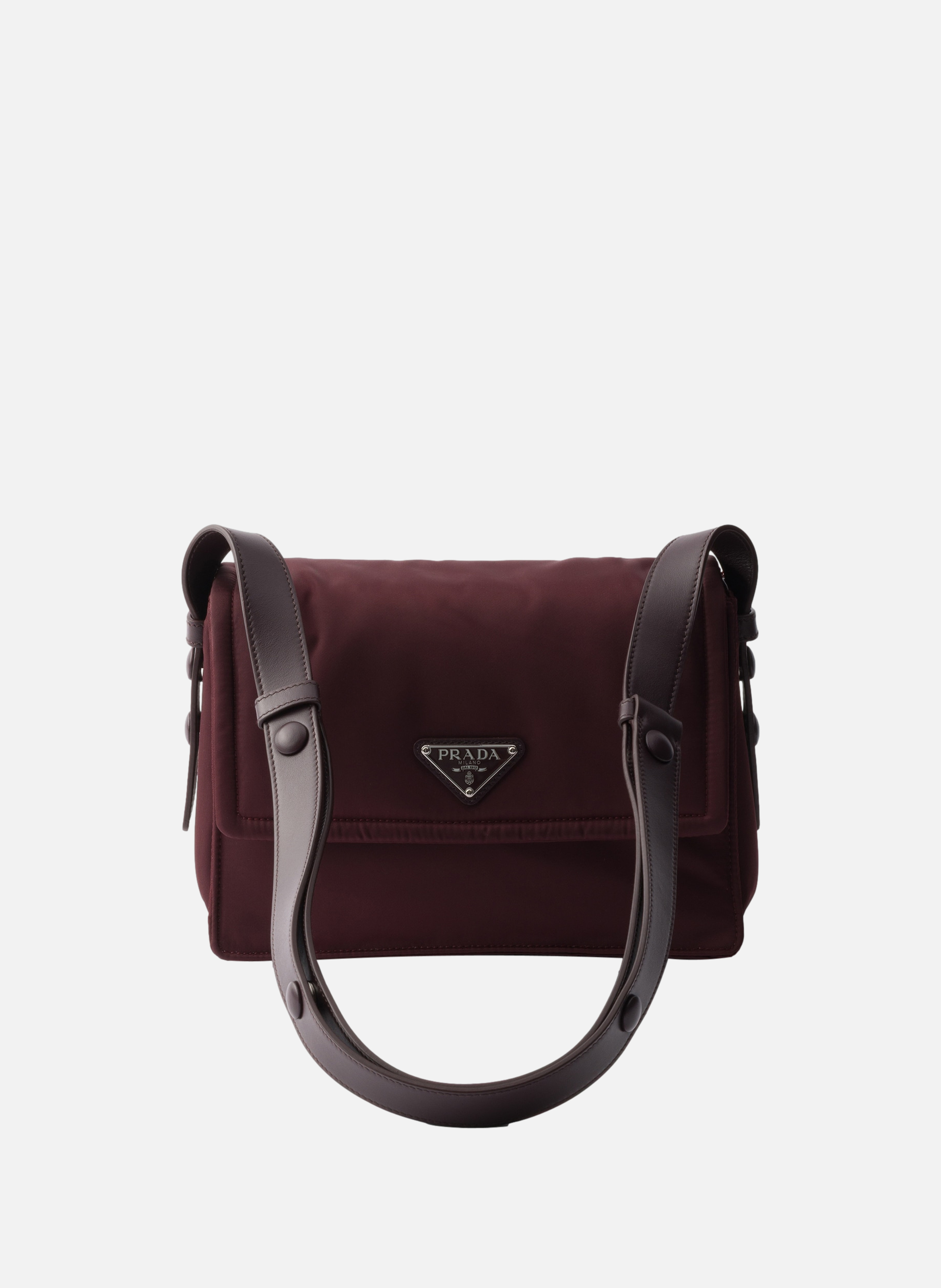 Petit sac porté épaule prada traveller en re-nylon PRADA Rouge