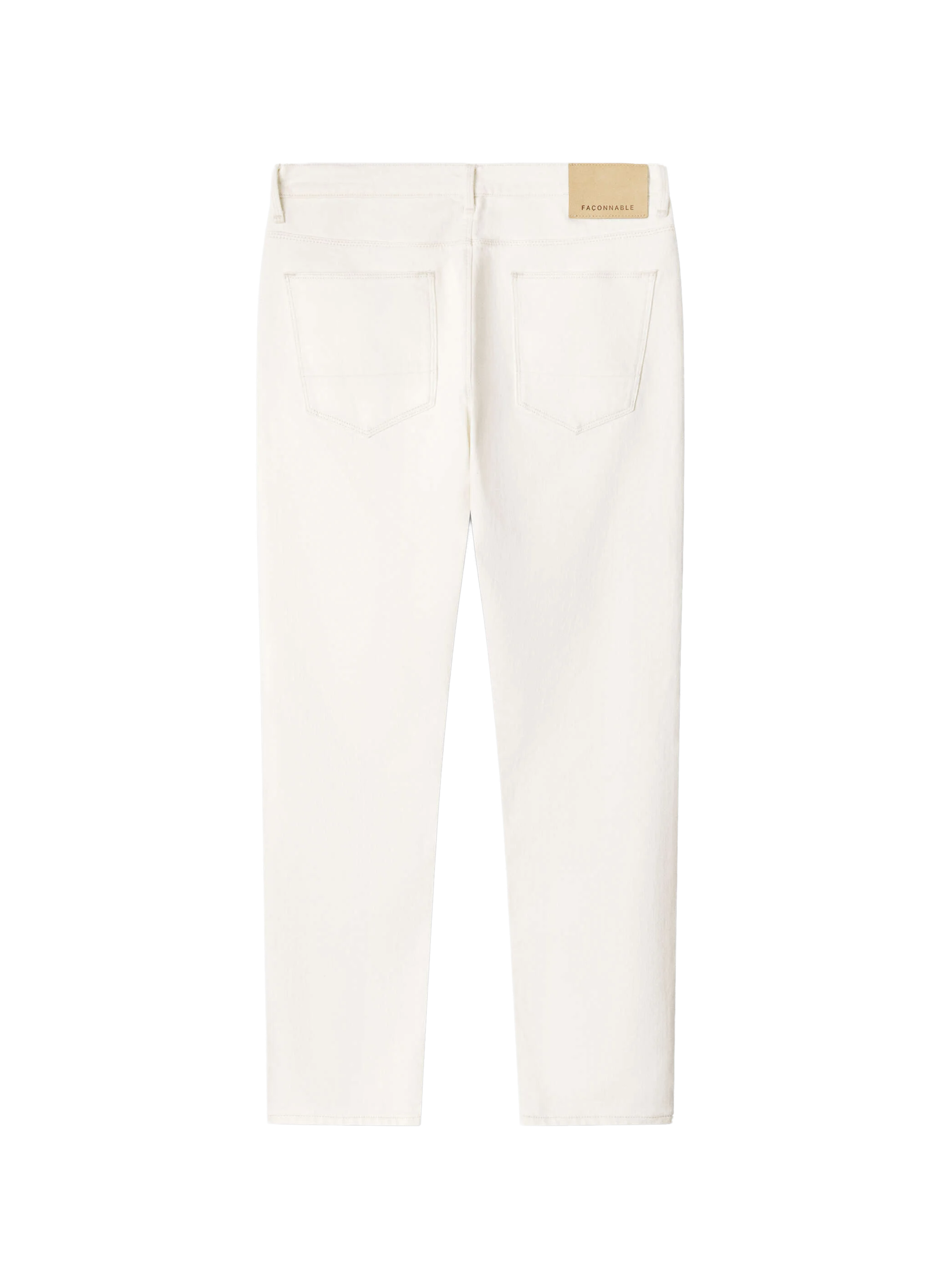 Pantalon droit en coton mélangé FACONNABLE Blanc