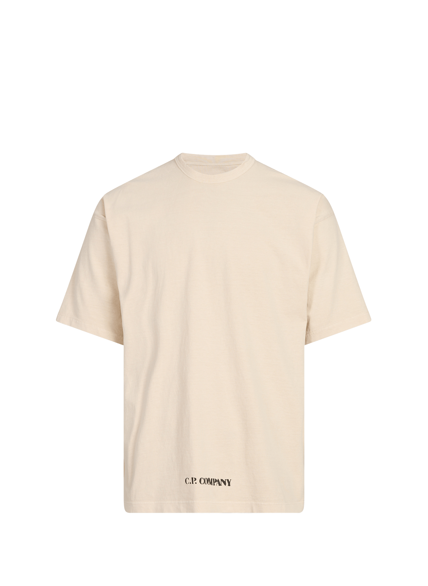 T-shirt imprimé en coton CP COMPANY Beige