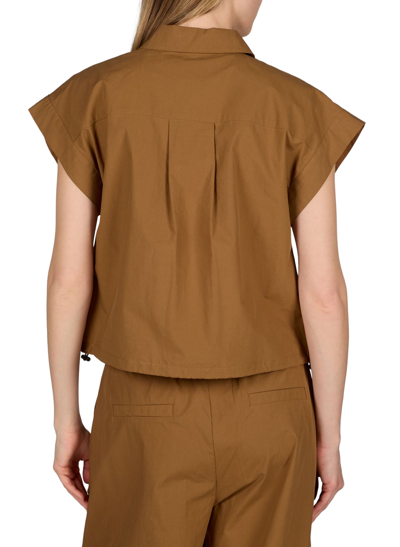 Chemise sans manches en coton SUNCOO Marron