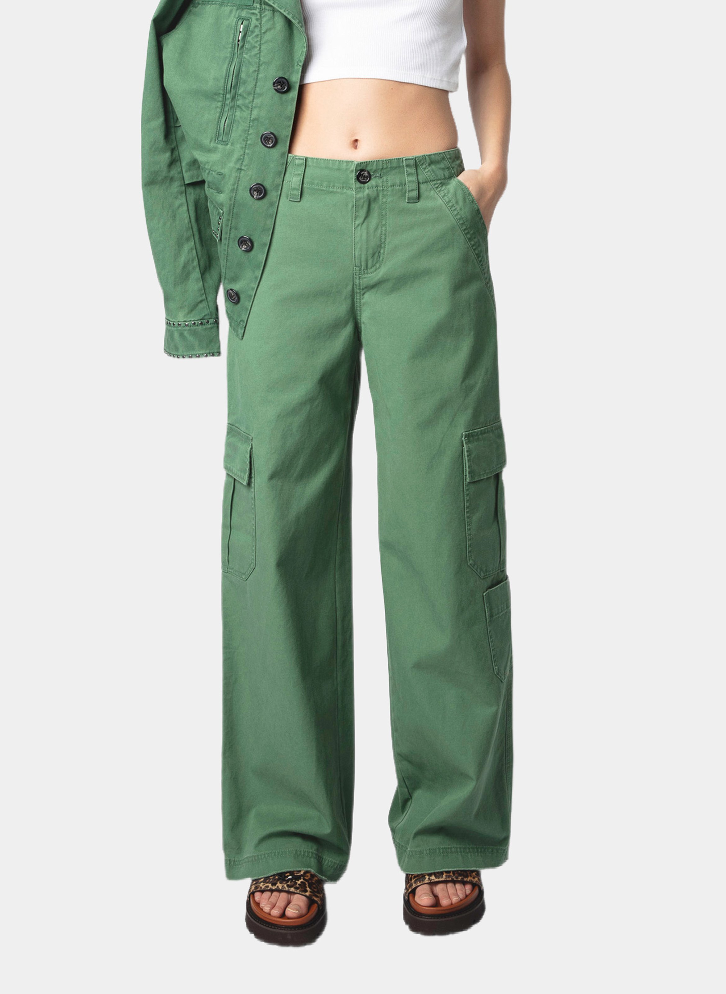 Pantalon cargo en coton parky ZADIG&VOLTAIRE Vert
