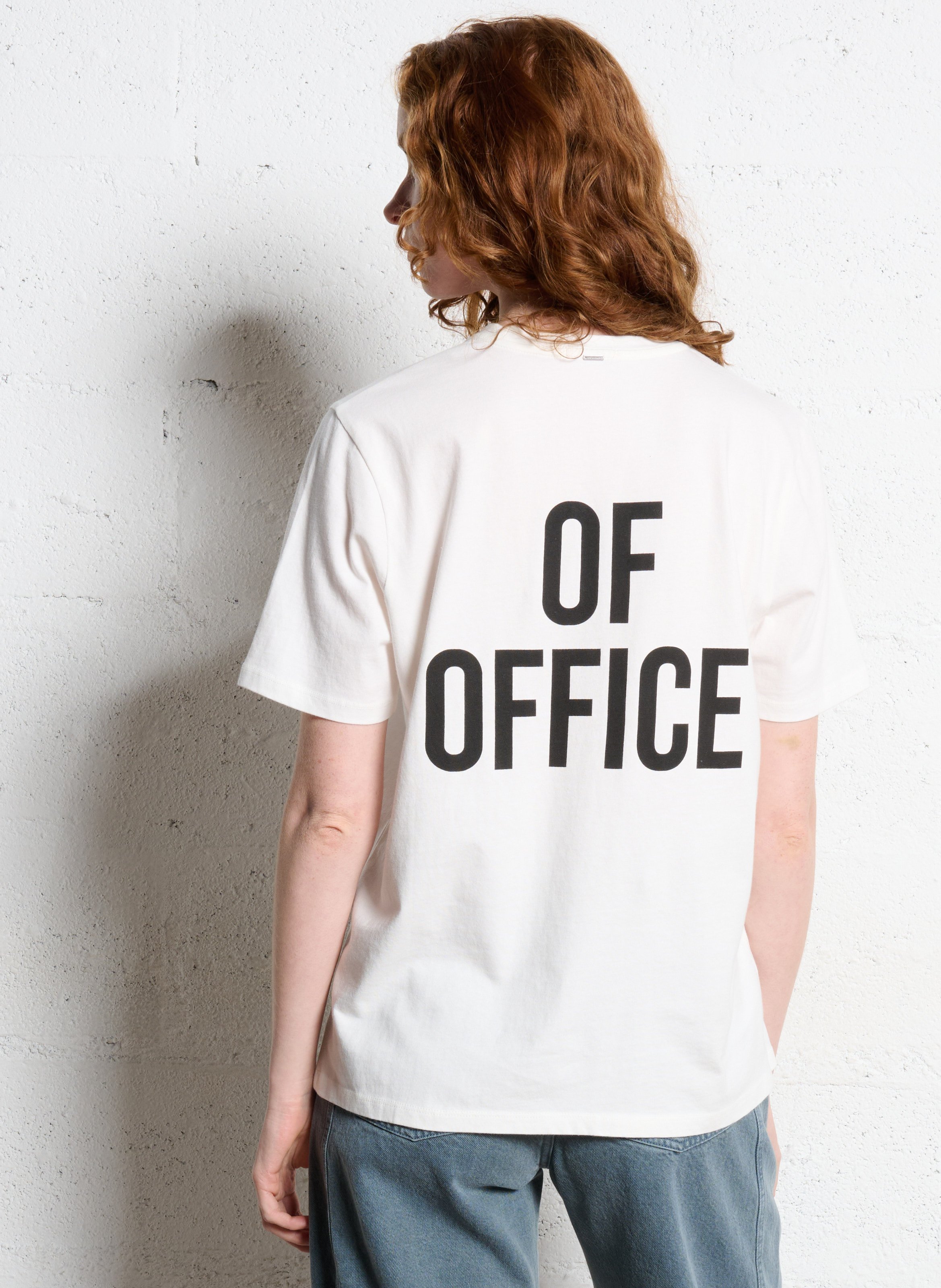 Tee-shirt oversize col rond en coton IKKS Blanc