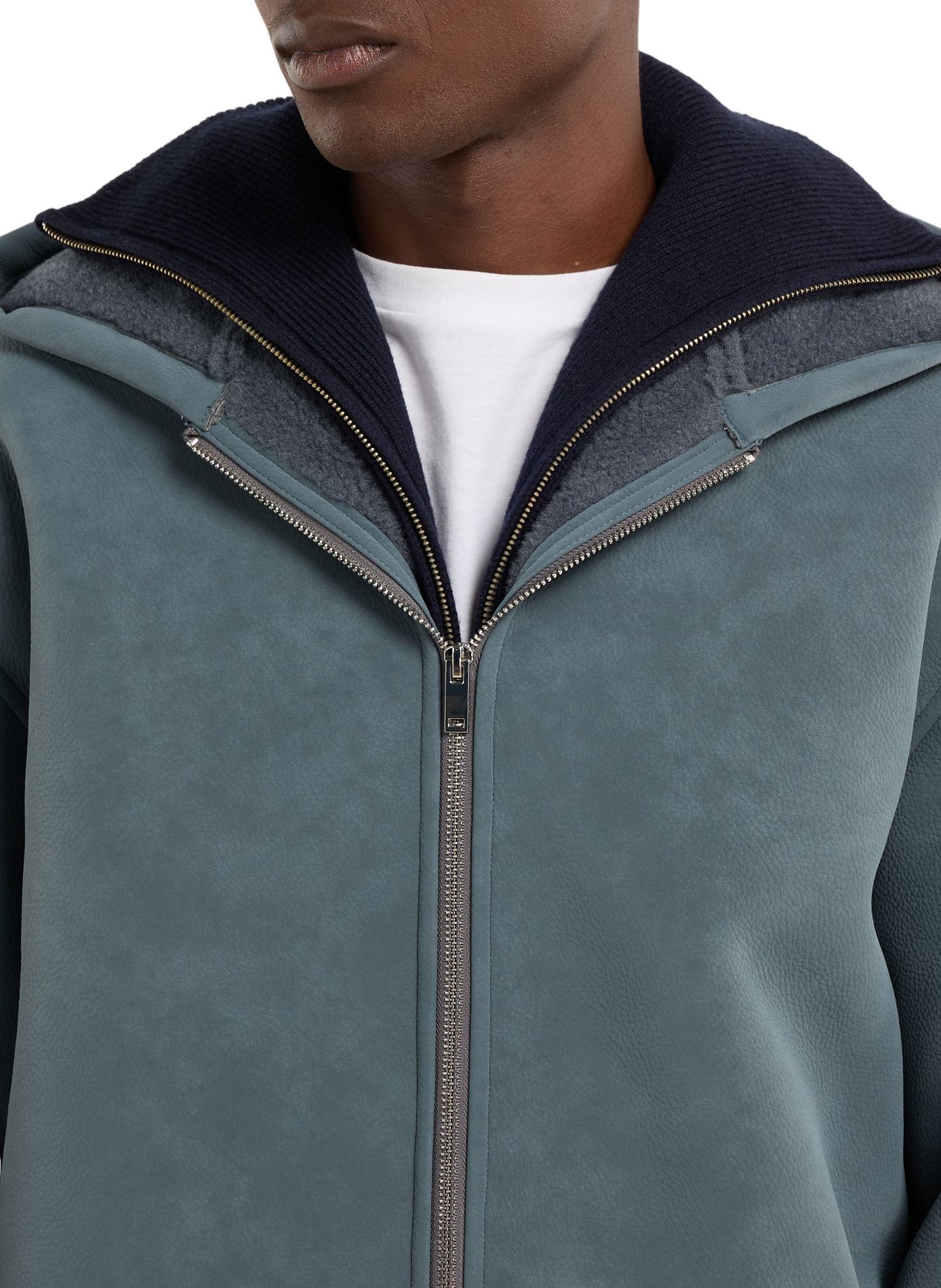 Blouson uni à capuche SAISON 1865 Bleu