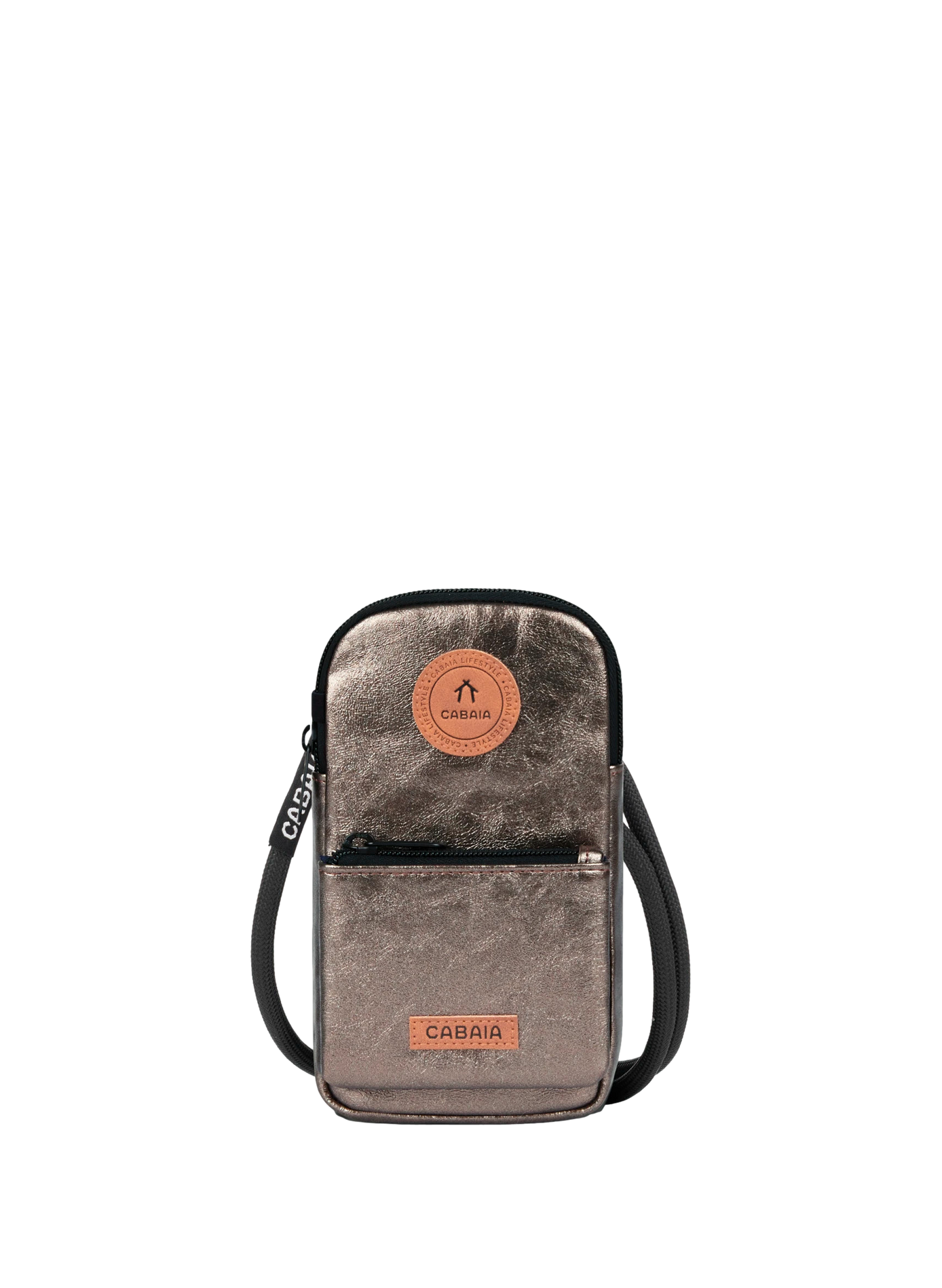 Sac de téléphone brillant CABAIA Marron
