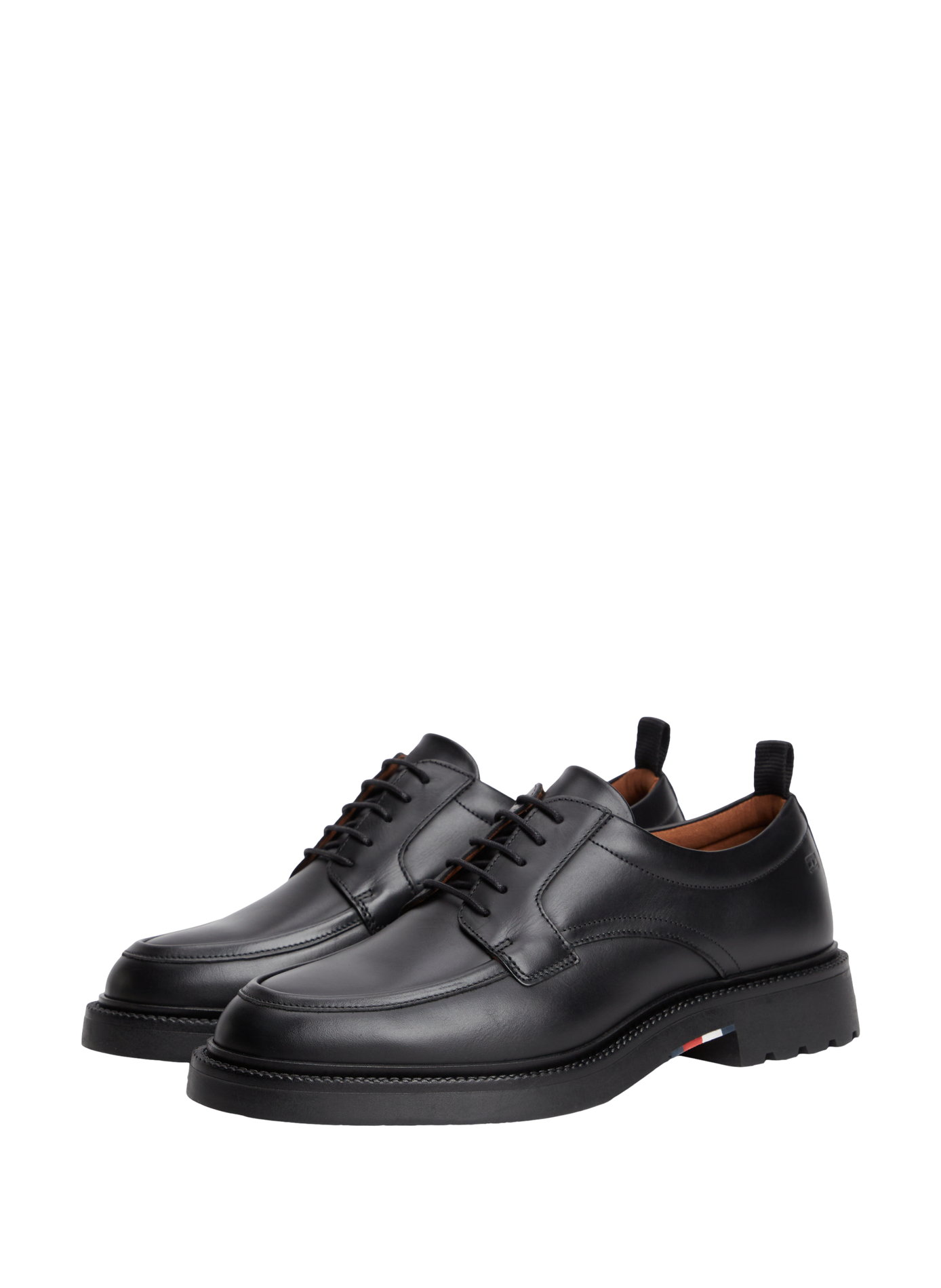 Rindsleder Derbys TOMMY HILFIGER Schwarz