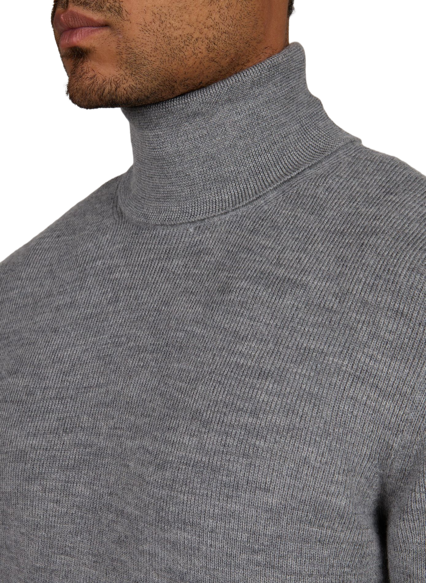 Wool polo neck sweater EMPORIO ARMANI Grey
