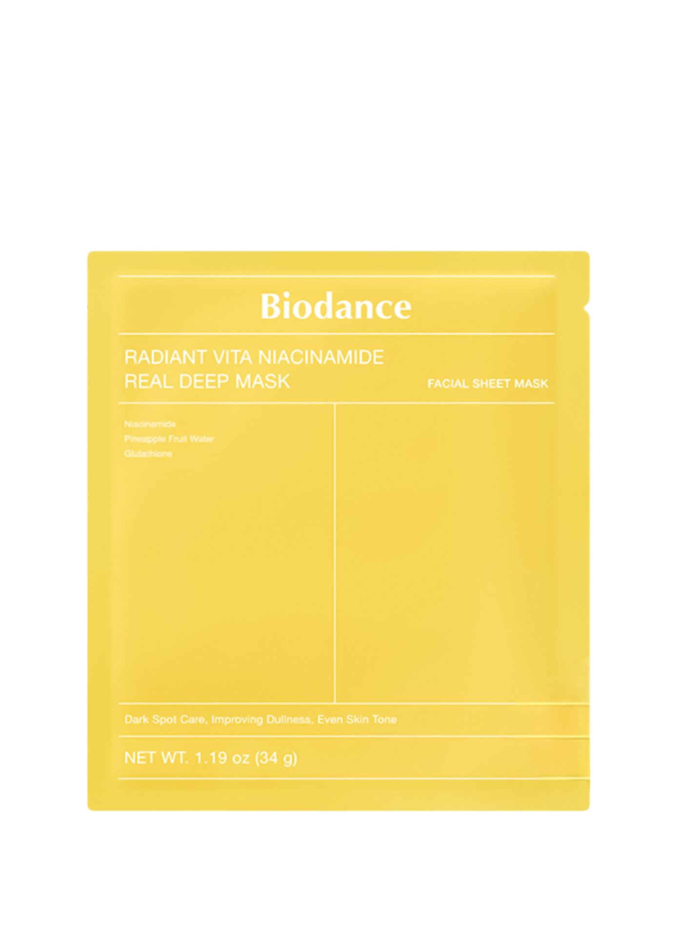 Masque Radiant Vita Niacinamide Illuminateur Unifiant BIODANCE No color