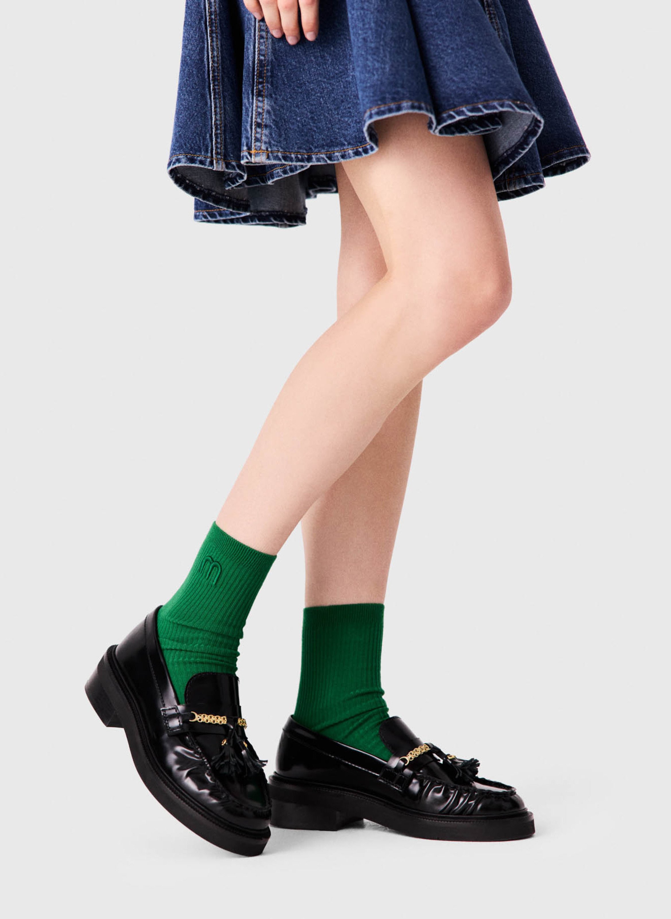 Mocassins en cuir MAJE Noir