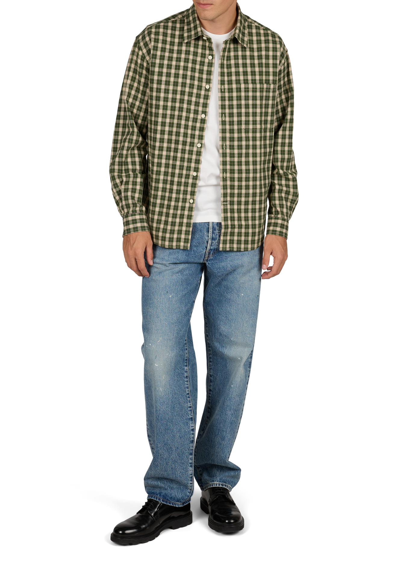 Cotton check shirt  NN.07 Green