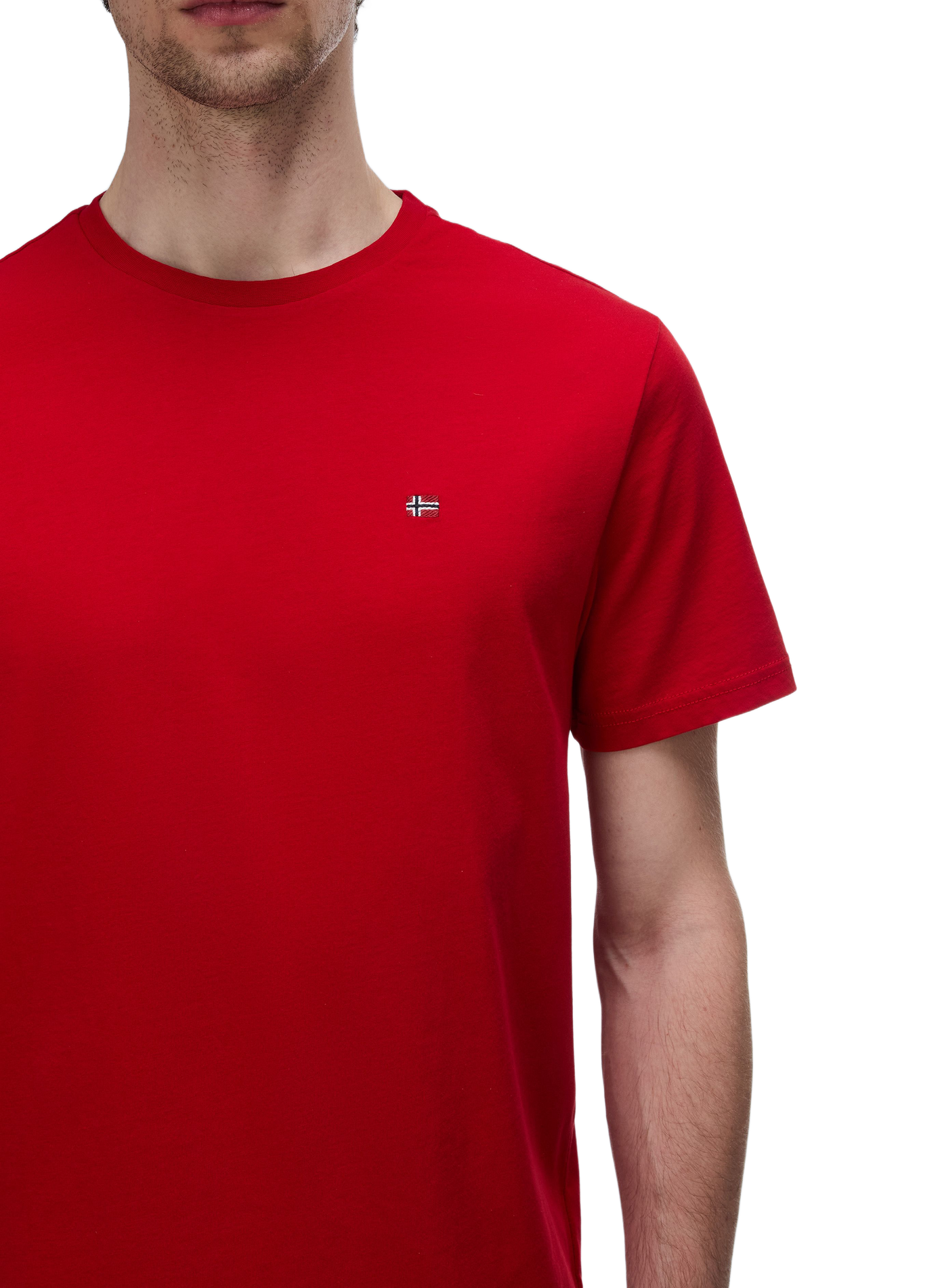 Round-neck cotton T-shirt NAPAPIJRI Red