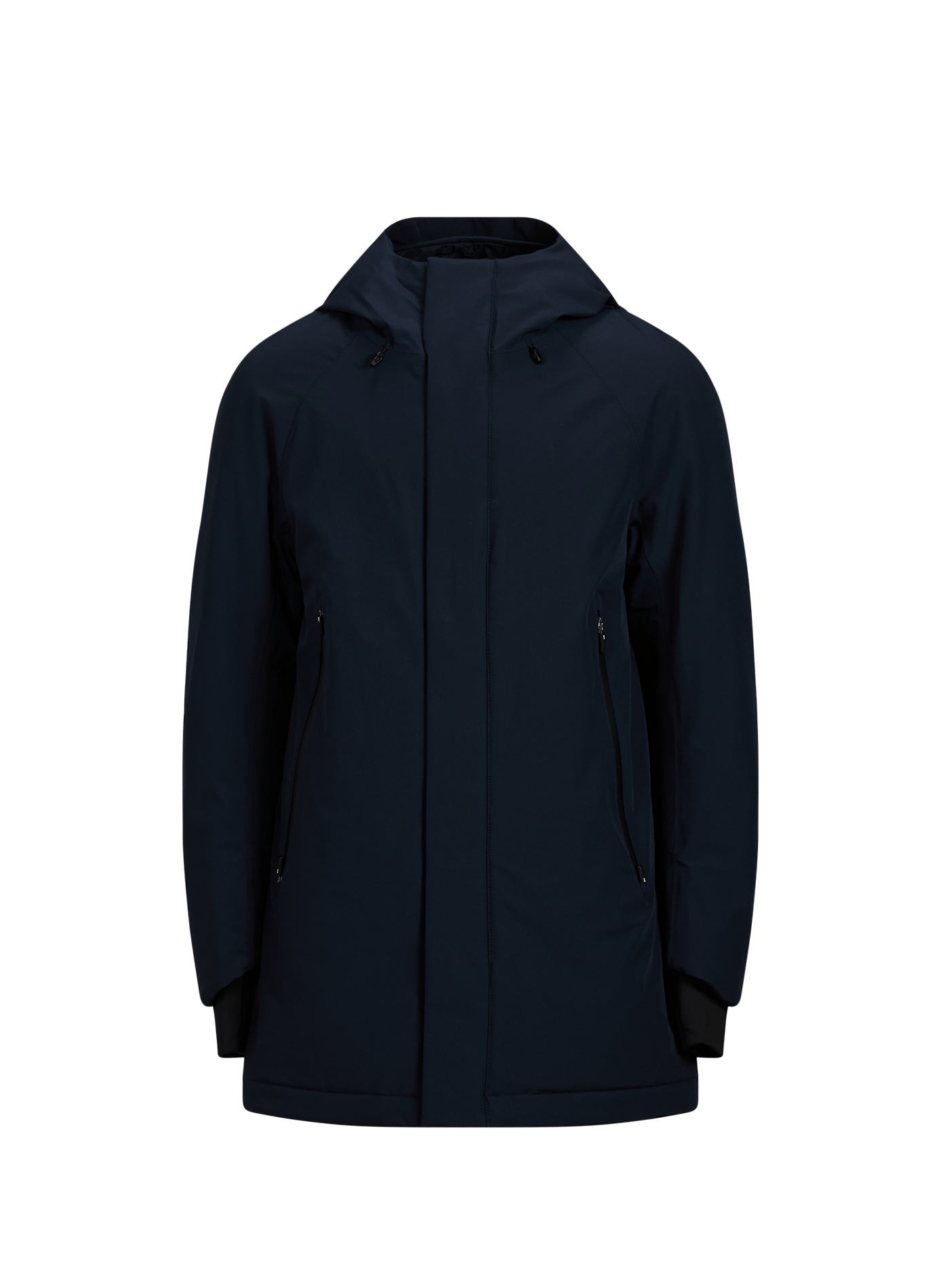 High-neck hooded parka KRAKATAU Blue