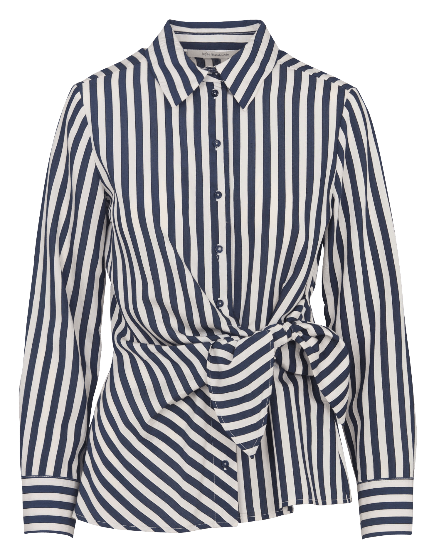 Gestreept overhemd met klassieke kraag LA FEE MARABOUTEE Blauw