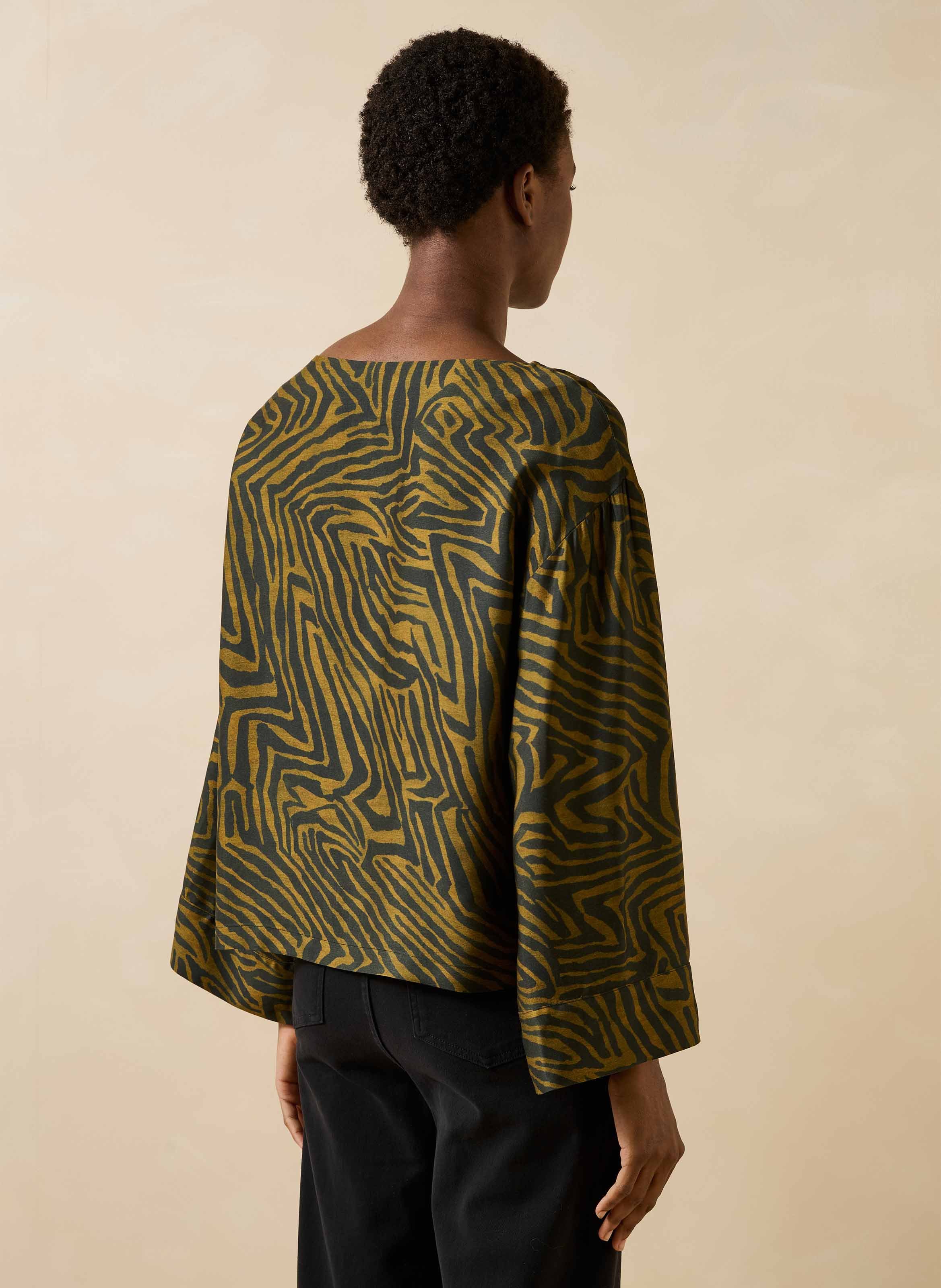 Rechte top met ronde hals en print LA FEE MARABOUTEE Veelkleurig