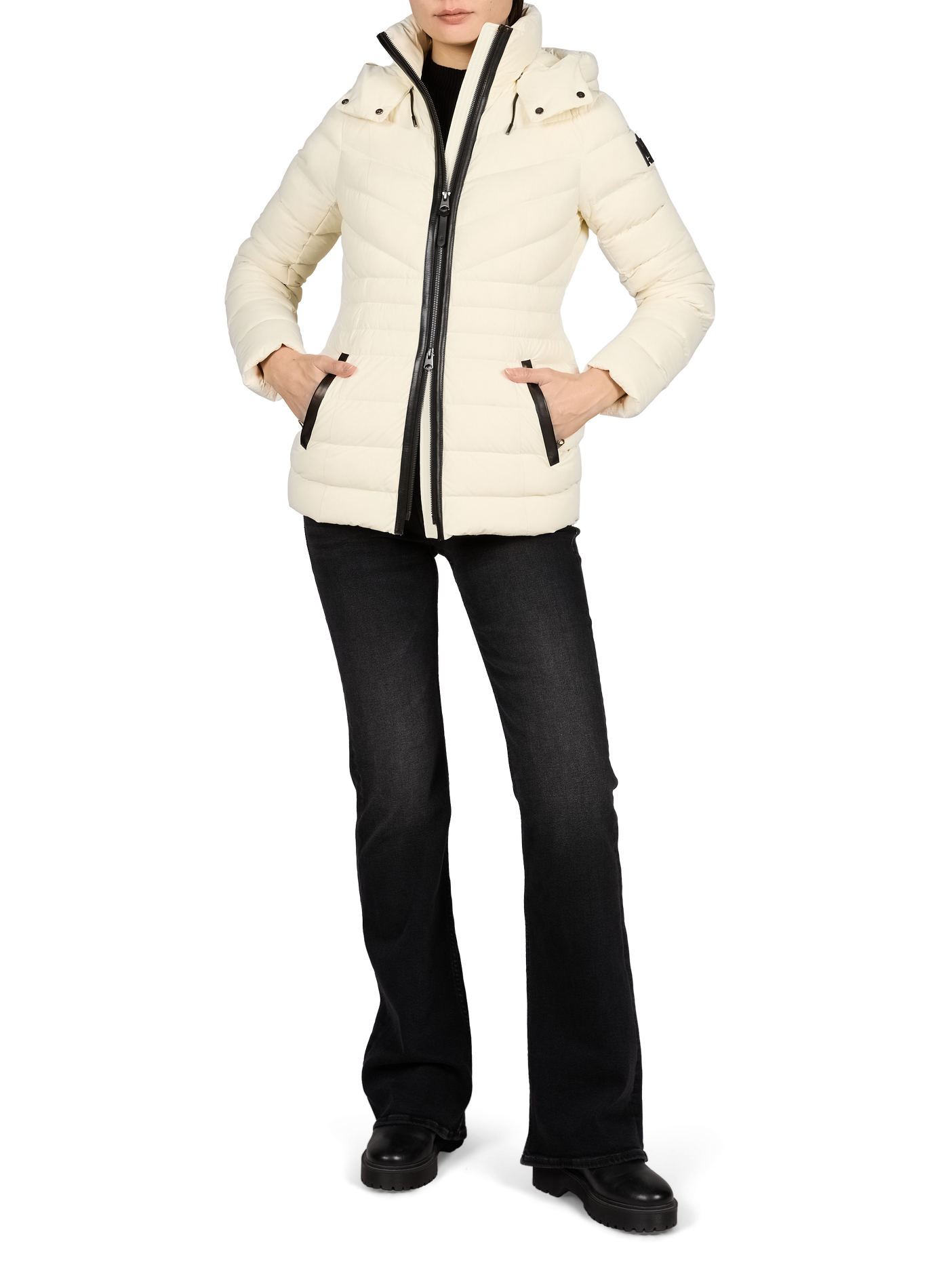 Fitted quilted puffer jacket MACKAGE Beige